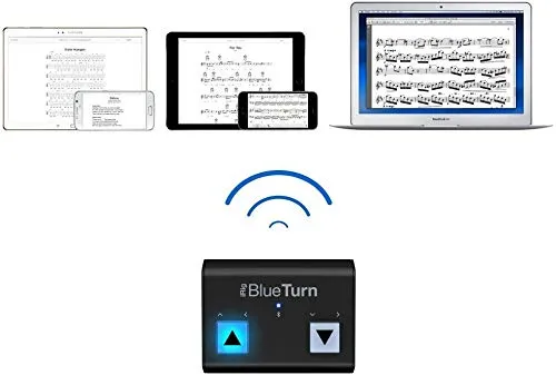IK Multimedia iRig BTURN Bluetooth Page Turner for iPhone, iPad, Mac and Android - Nero - immagine 5