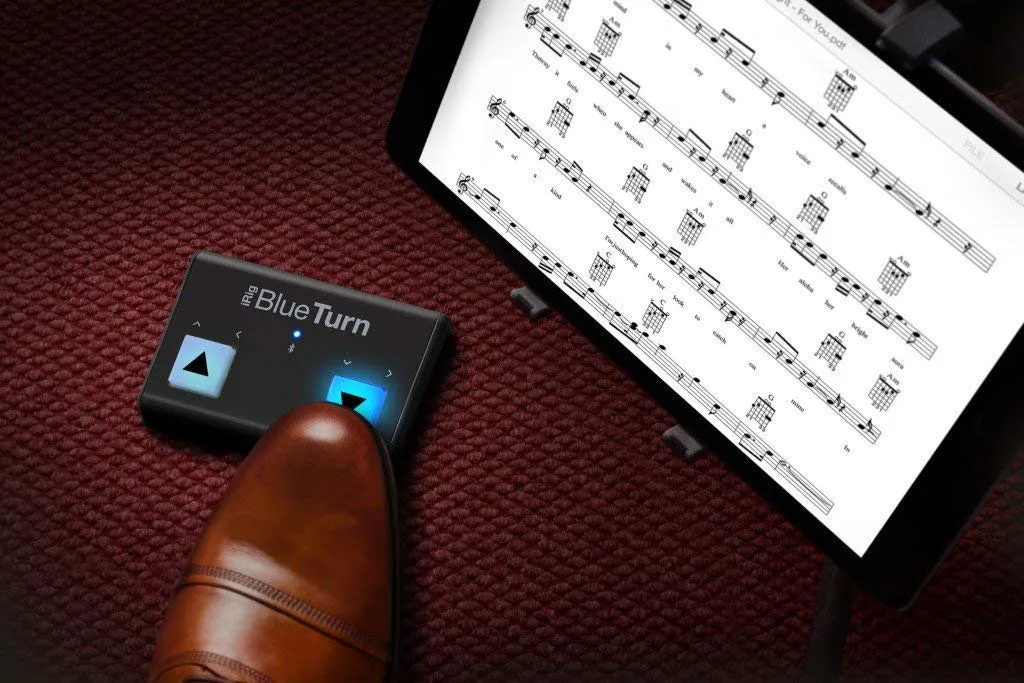 IK Multimedia iRig BTURN Bluetooth Page Turner for iPhone, iPad, Mac and Android - Nero - immagine 6