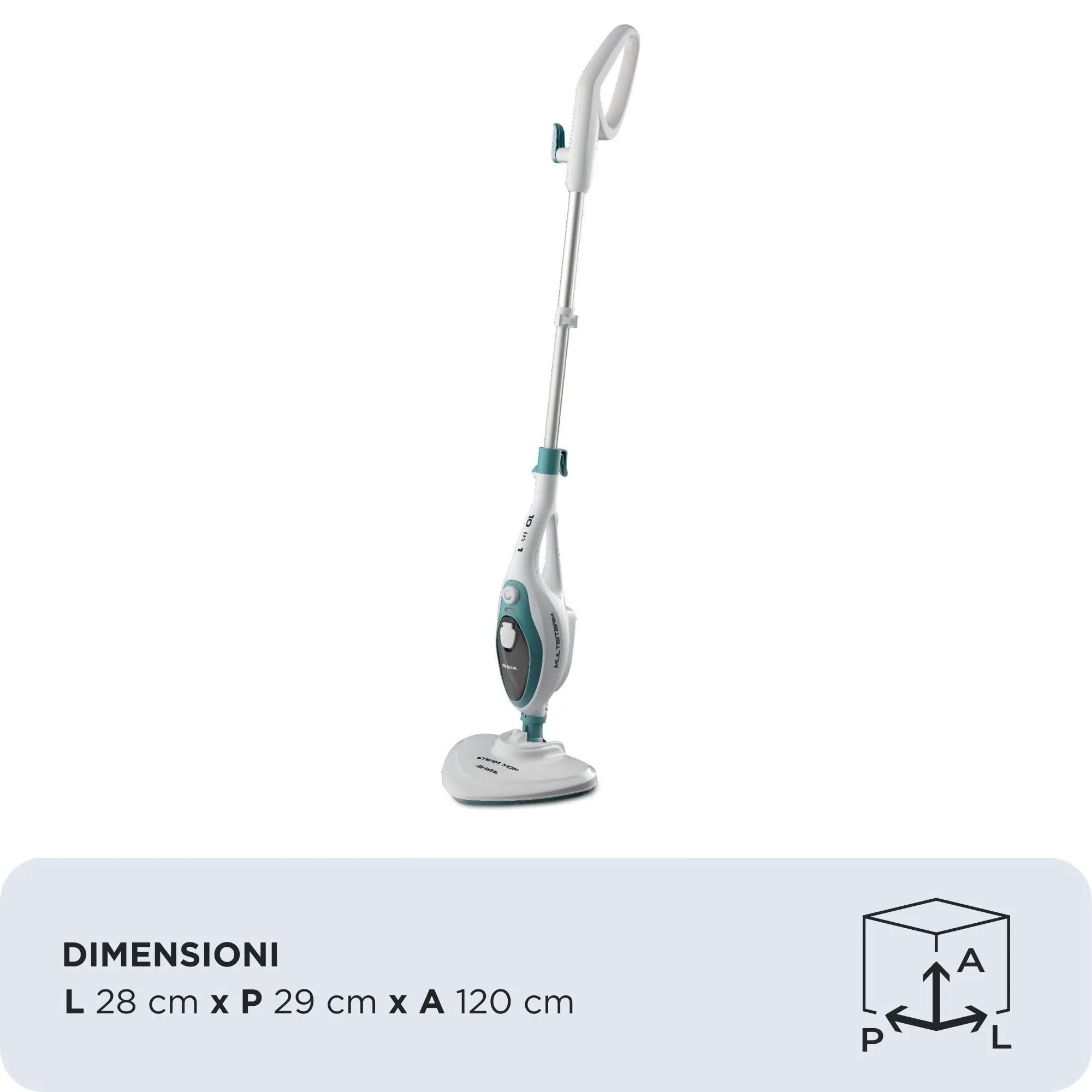 Ariete 4164 Steam Mop 10in1, 1500 W, Bianco/Azzurro - immagine 2