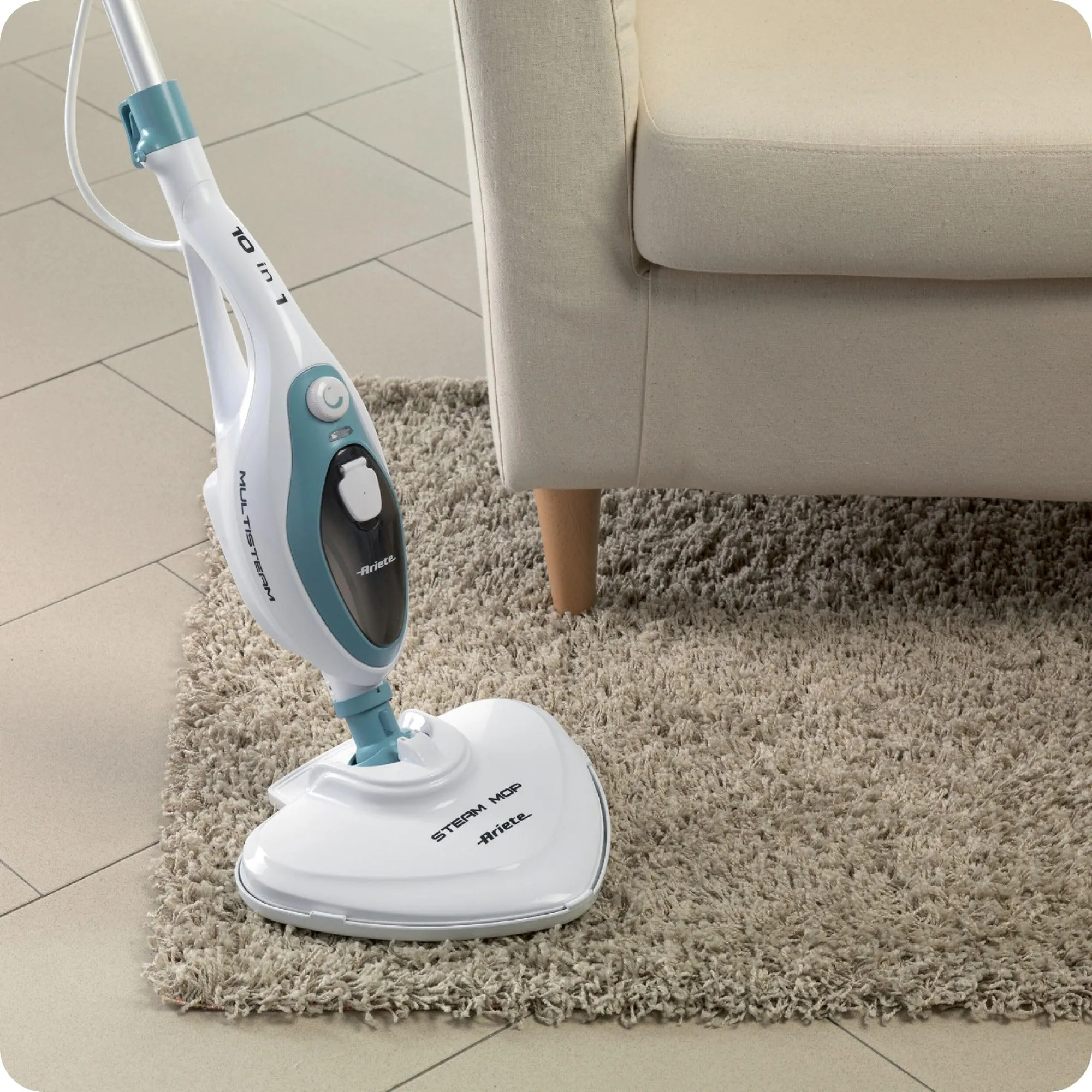 Ariete 4164 Steam Mop 10in1, 1500 W, Bianco/Azzurro - immagine 6