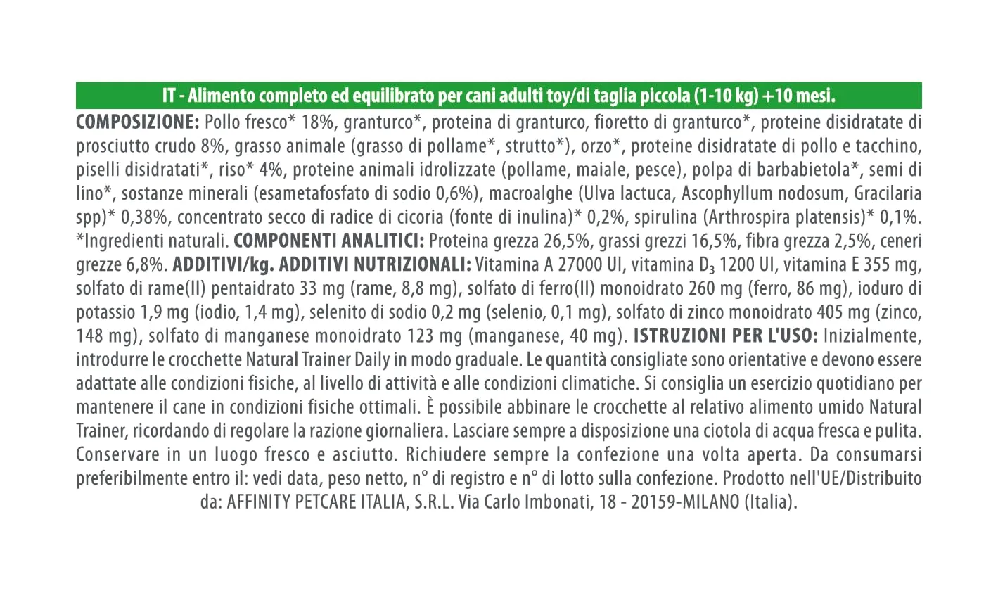 Trainer Natural Cibo per Cani Small and Toy Adult, Prosciutto Crudo, 2 kg - immagine 4