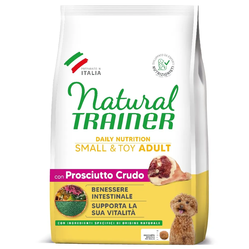 Trainer Natural Cibo per Cani Small and Toy Adult, Prosciutto Crudo, 2 kg - immagine 6