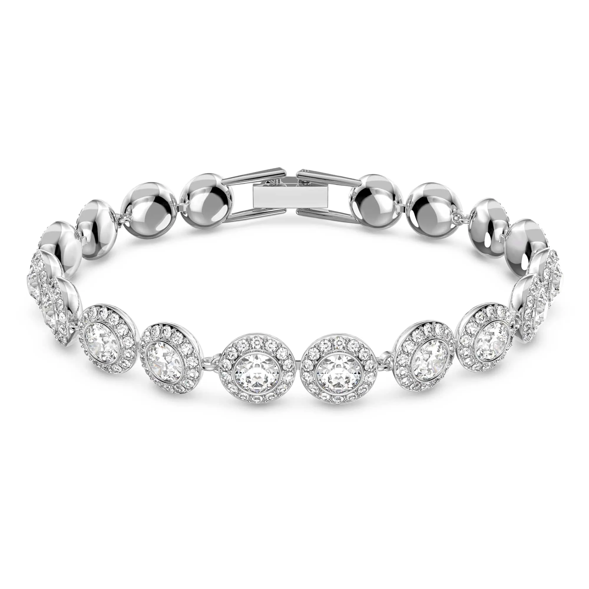 Swarovski Angelic Set, Round Cut, White, Rhodium Plated - immagine 4