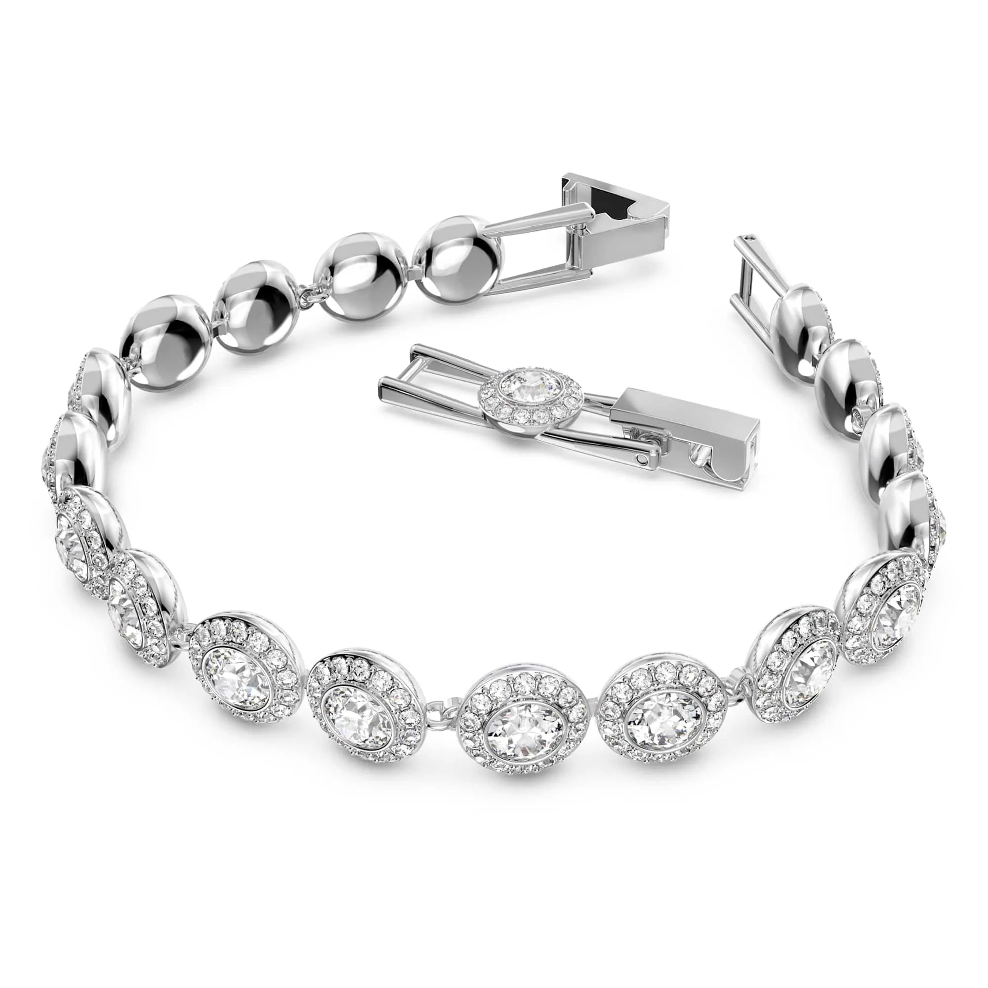 Swarovski Angelic Set, Round Cut, White, Rhodium Plated - immagine 5