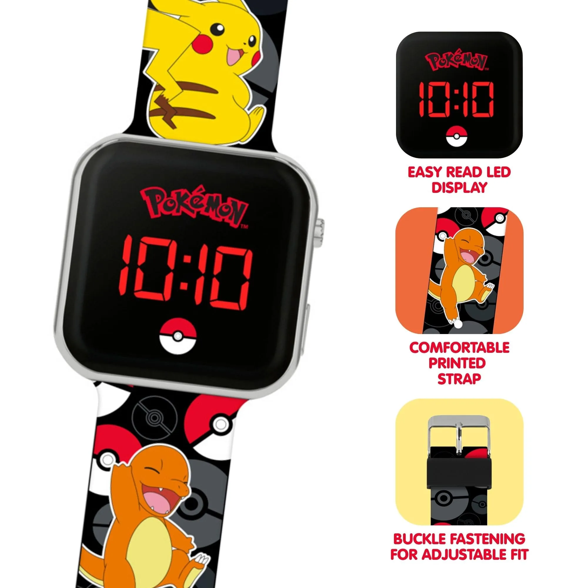 Pokémon Orologio Ragazzi, Black Printed, POK4322 - immagine 4