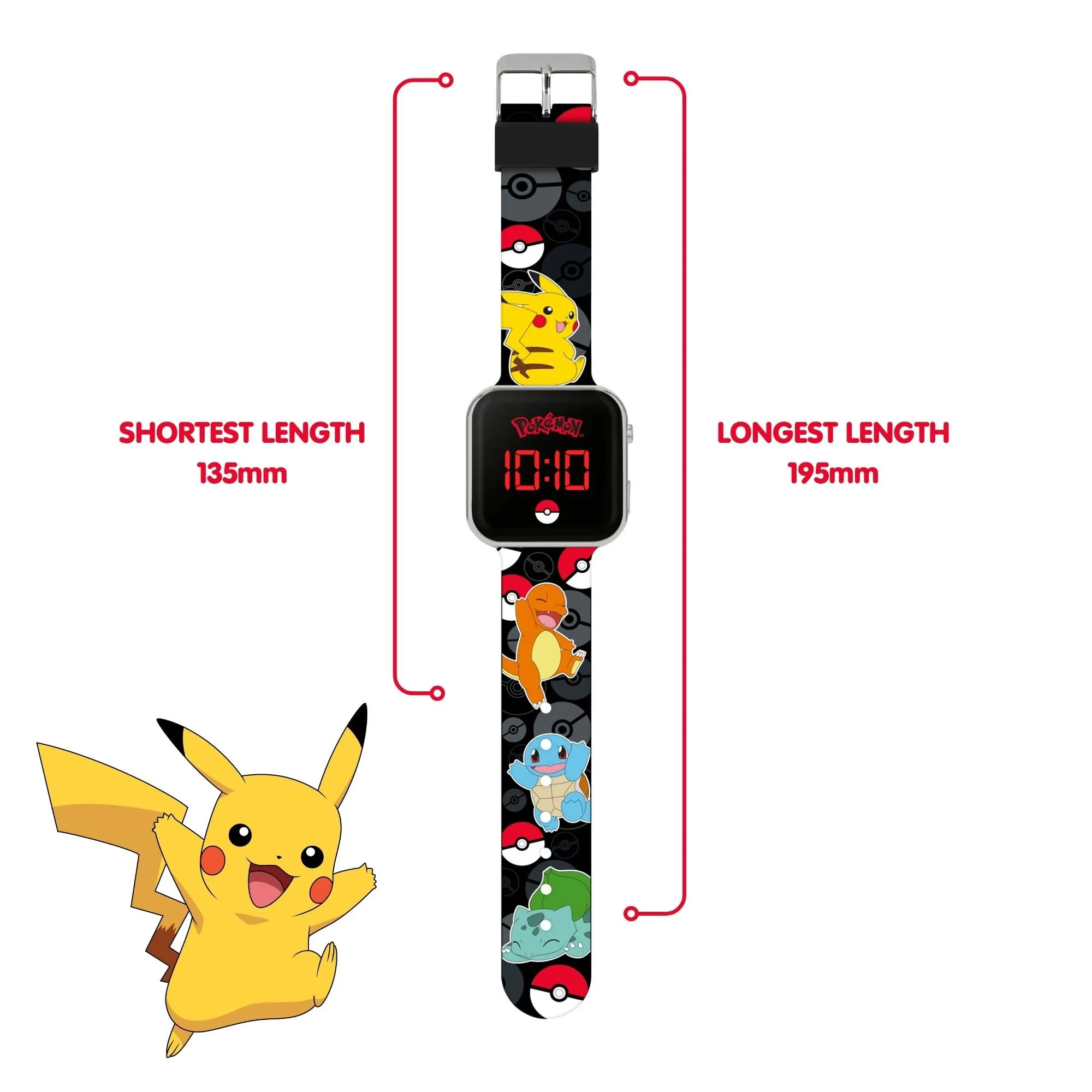 Pokémon Orologio Ragazzi, Black Printed, POK4322 - immagine 5