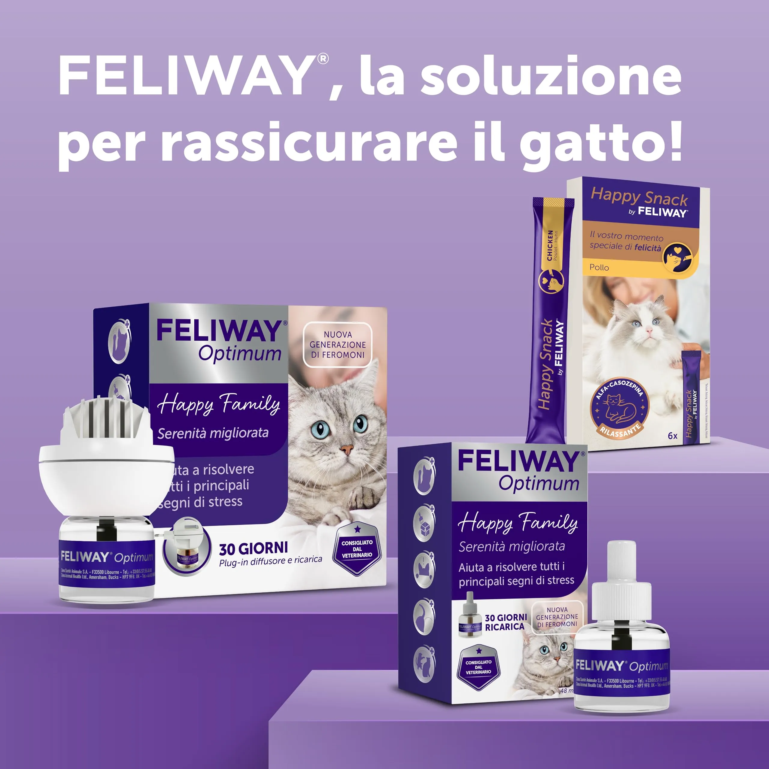 FELIWAY Optimum Ricarica calmante per diffusore di feromoni, 48 ml - immagine 9