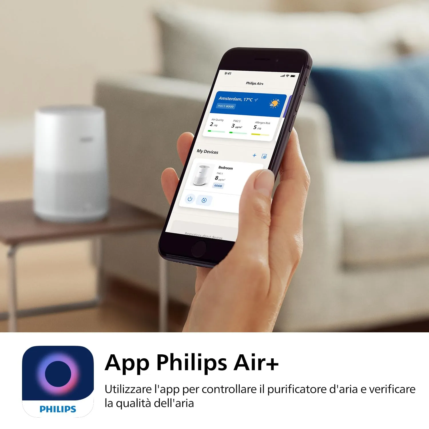 Philips Purificatore d'aria Serie 600 AC0651/10 Bianco - immagine 6