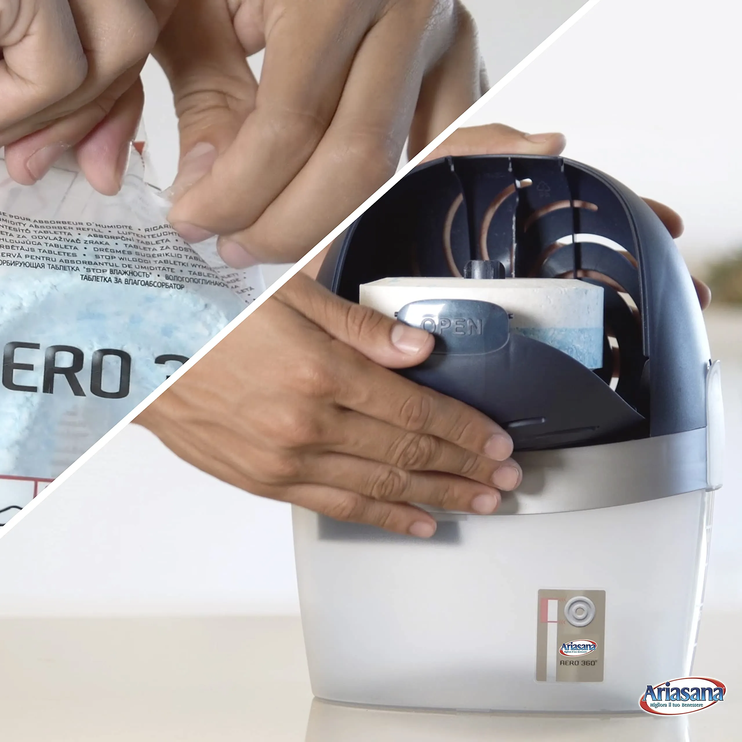 Ariasana Aero 360° Ricarica Tab Lavanda, Assorbi Umidità e Cattivi Odori, 3 Pezzi da 450g - immagine 4