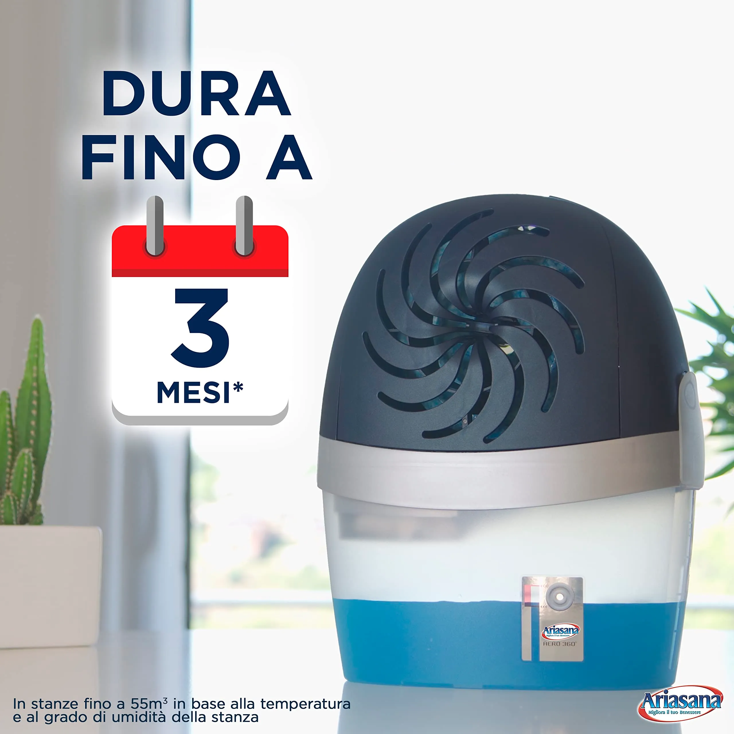 Ariasana Aero 360° Ricarica Tab Lavanda, Assorbi Umidità e Cattivi Odori, 3 Pezzi da 450g - immagine 5
