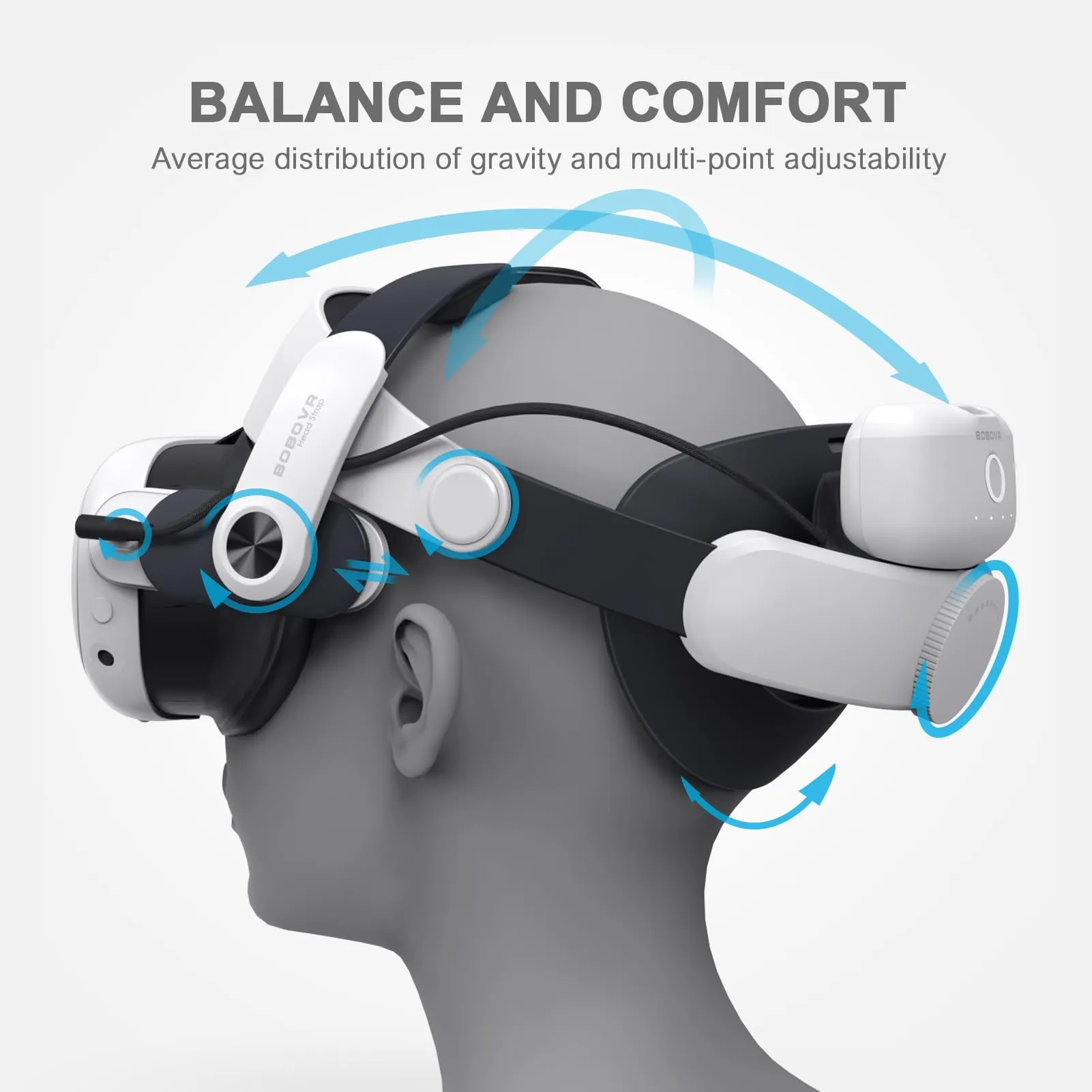 BOBOVR M3 Pro Cinturino per Testa con Batteria per Quest 3/Quest 3S - immagine 5