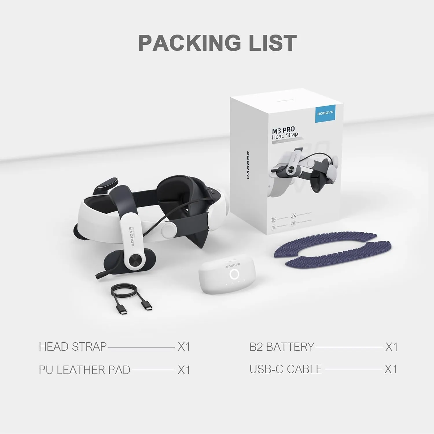 BOBOVR M3 Pro Cinturino per Testa con Batteria per Quest 3/Quest 3S - immagine 8