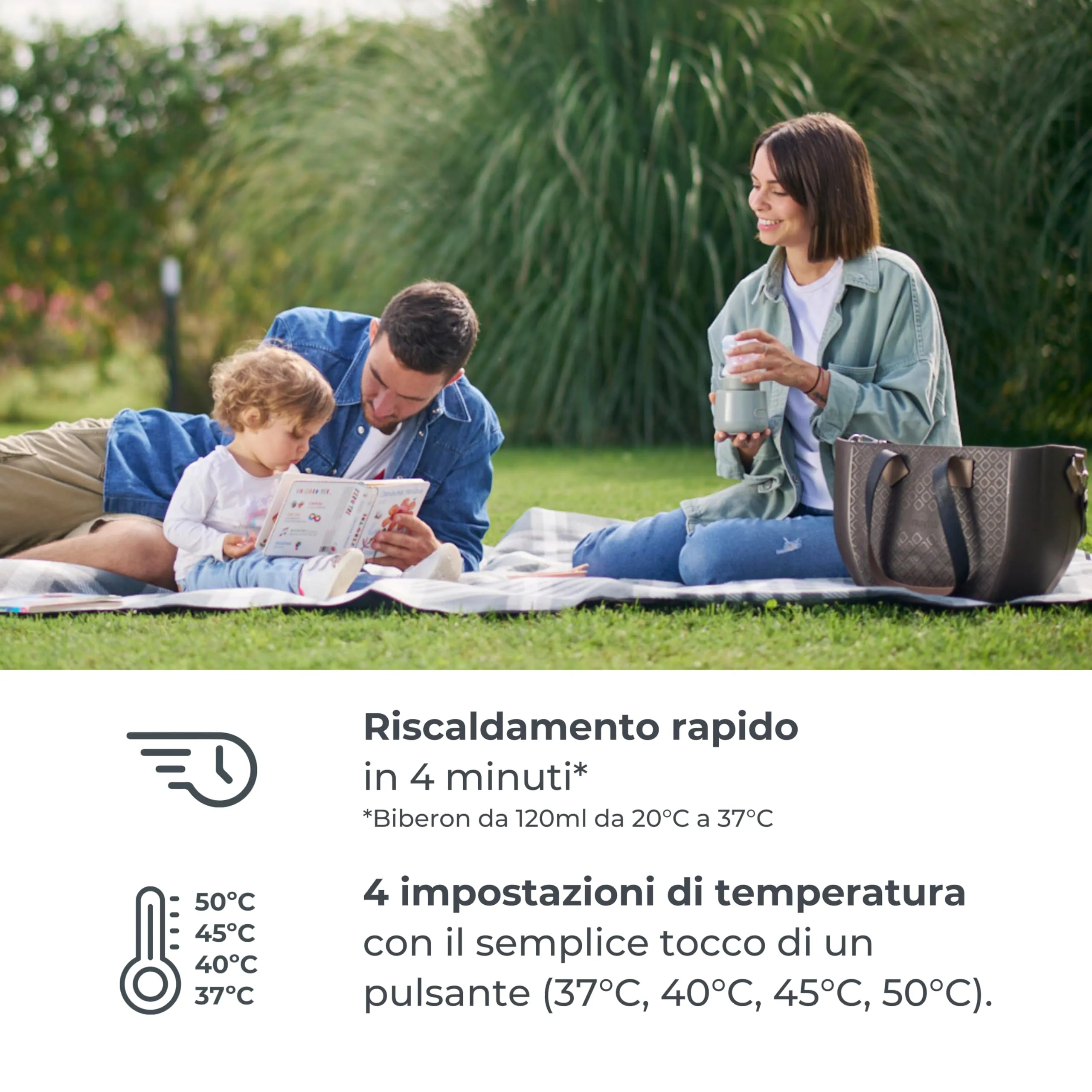 Nuvita Warm’n’Go 1162 Scaldabiberon Portatile Universale USB, Sage Green - immagine 4