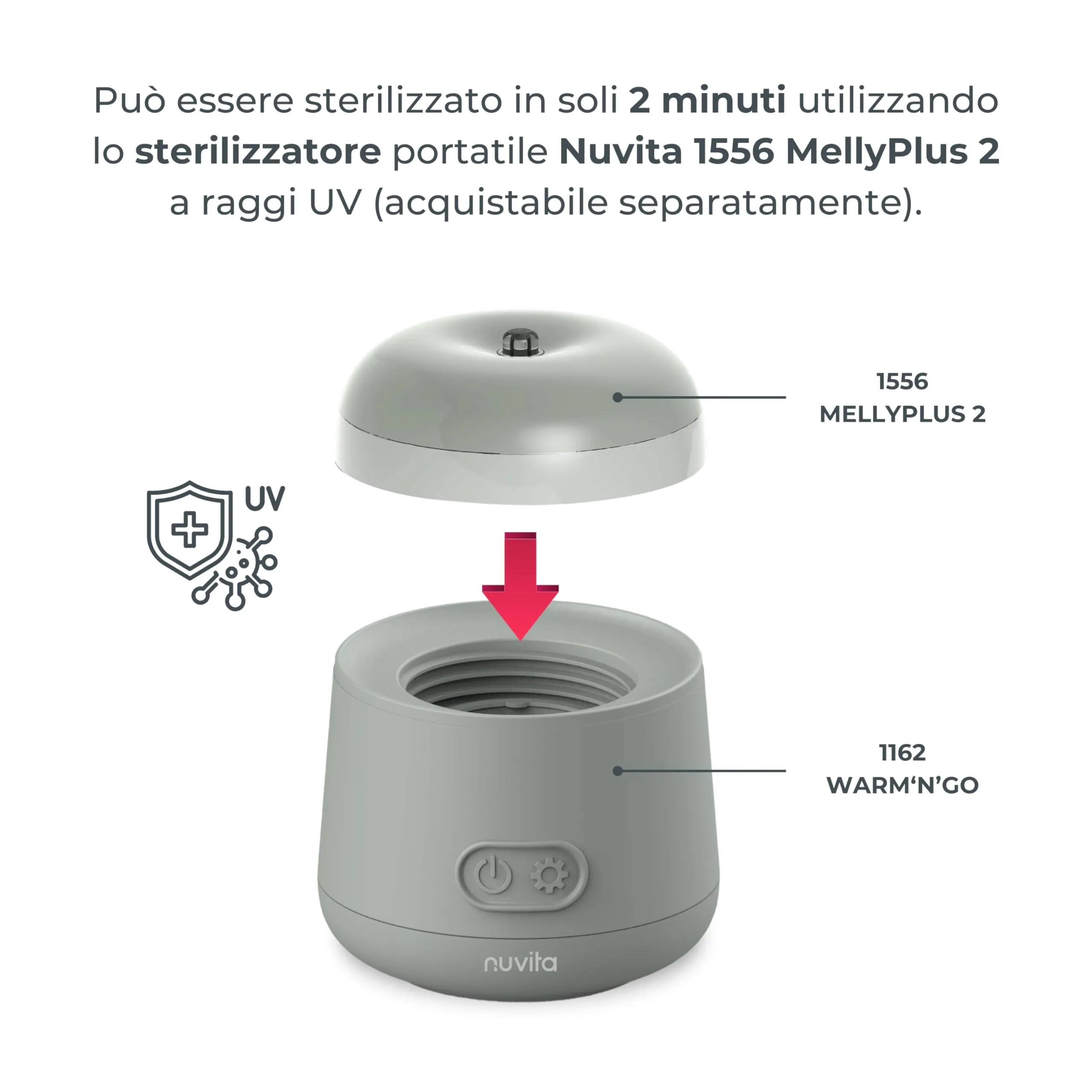 Nuvita Warm’n’Go 1162 Scaldabiberon Portatile Universale USB, Sage Green - immagine 8