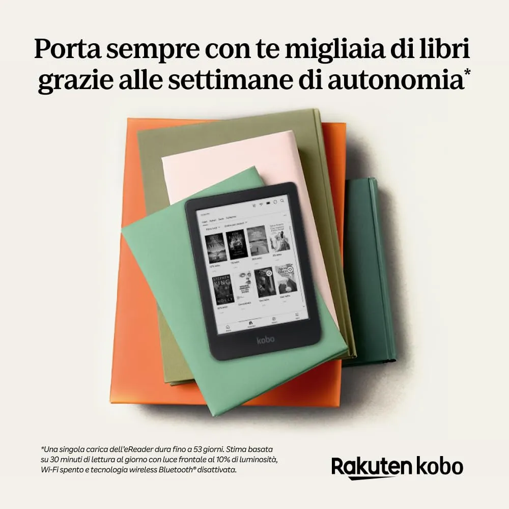 Kobo Clara BW eReader 6" E Ink Carta 1300 - Nero - immagine 6