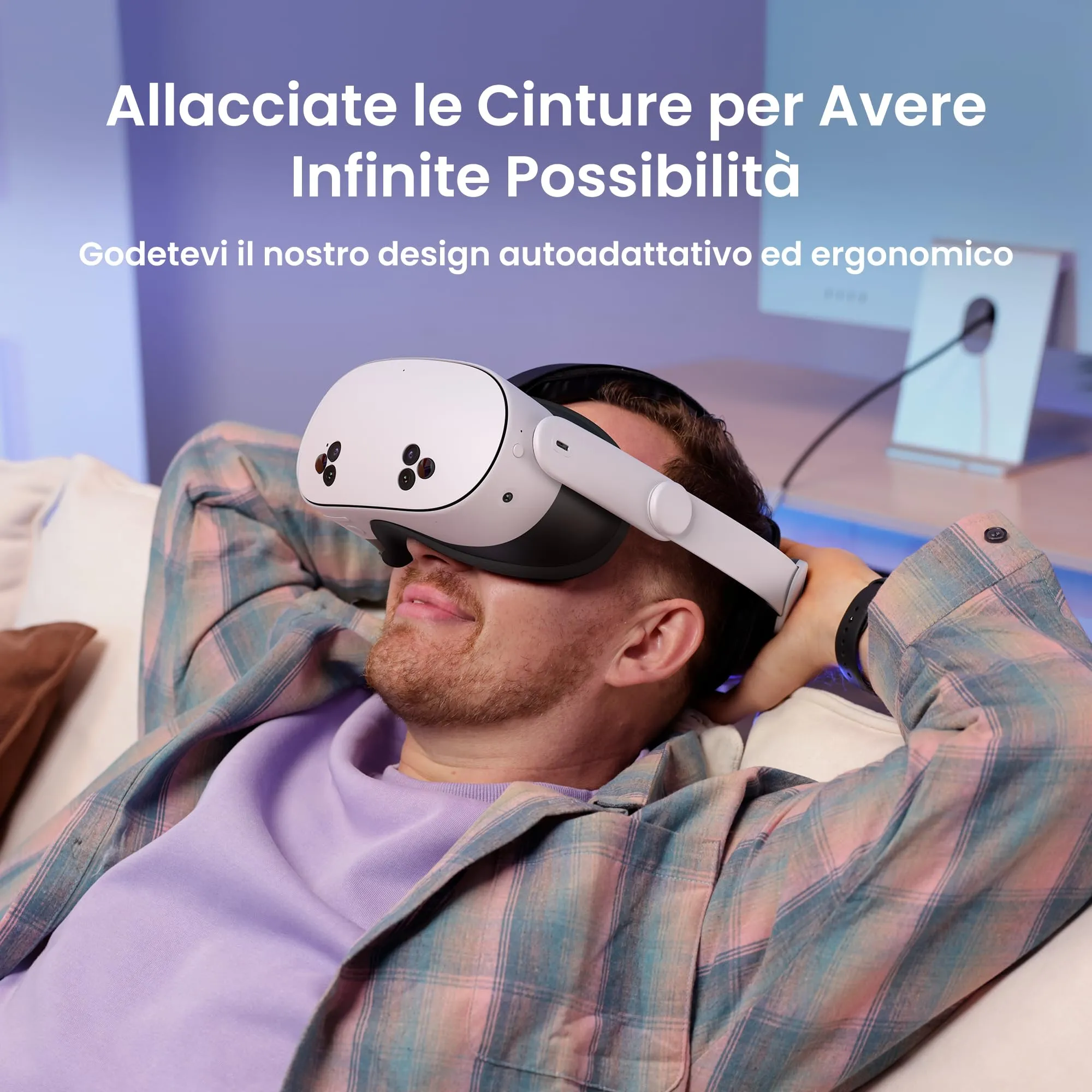 KIWI design K4 Cinturino Comodo regolabile per Quest 3/3S, Bianco, senza batteria - immagine 2