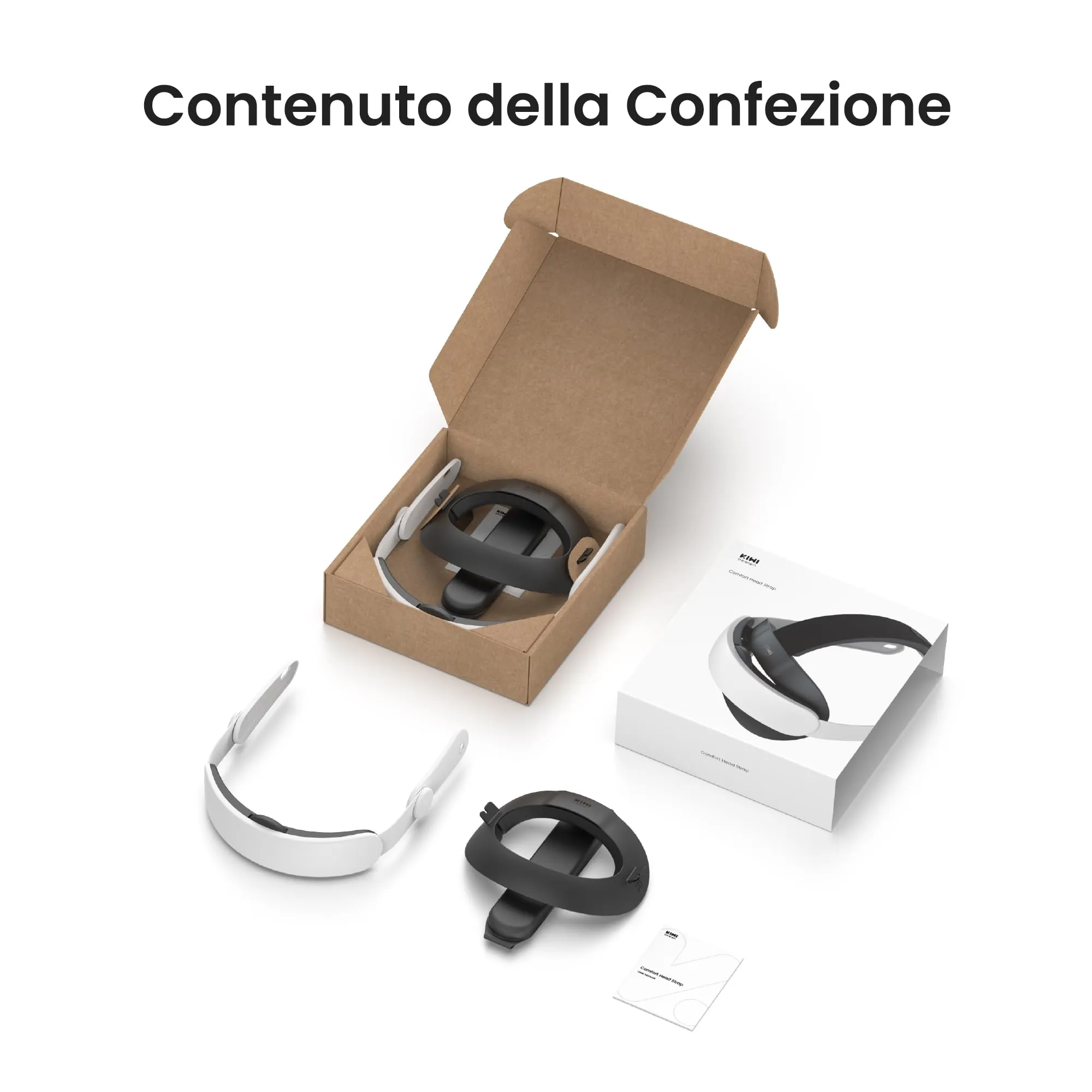 KIWI design K4 Cinturino Comodo regolabile per Quest 3/3S, Bianco, senza batteria - immagine 8