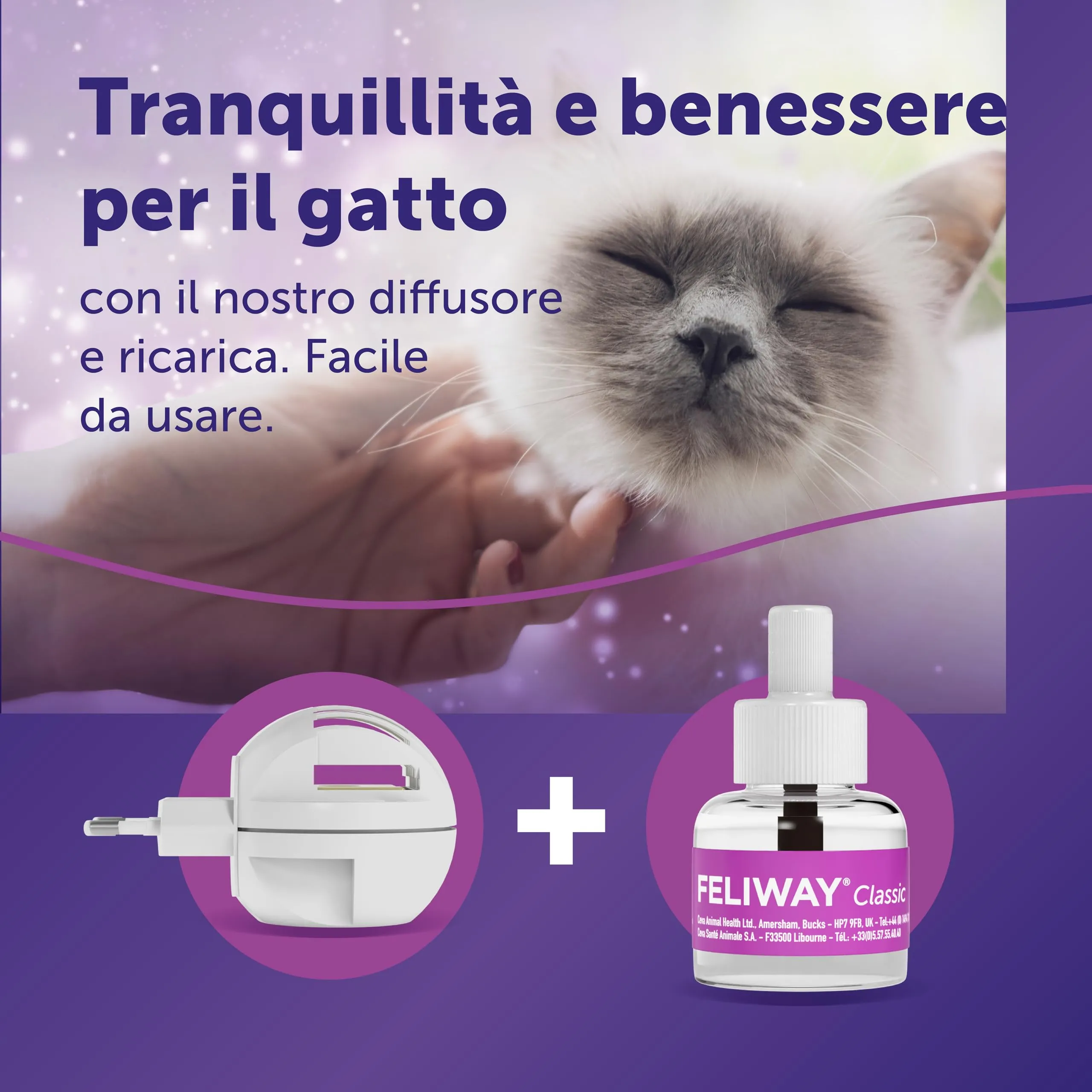 FELIWAY Classic Starter Kit Diffusore di Feromoni Calmanti per Gatti, 48 ml - immagine 3