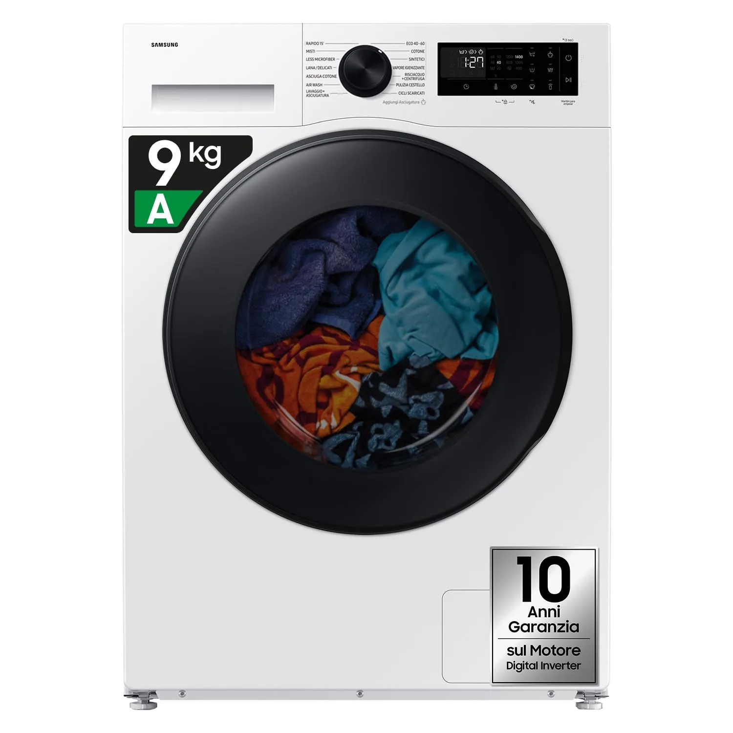 Samsung Crystal WiFi Lavasciuga WD90DG5B15BEET, 9+6 kg, AI Ecobubble, AI Energy Mode, Carica Frontale, 60x85x60 cm - immagine 1