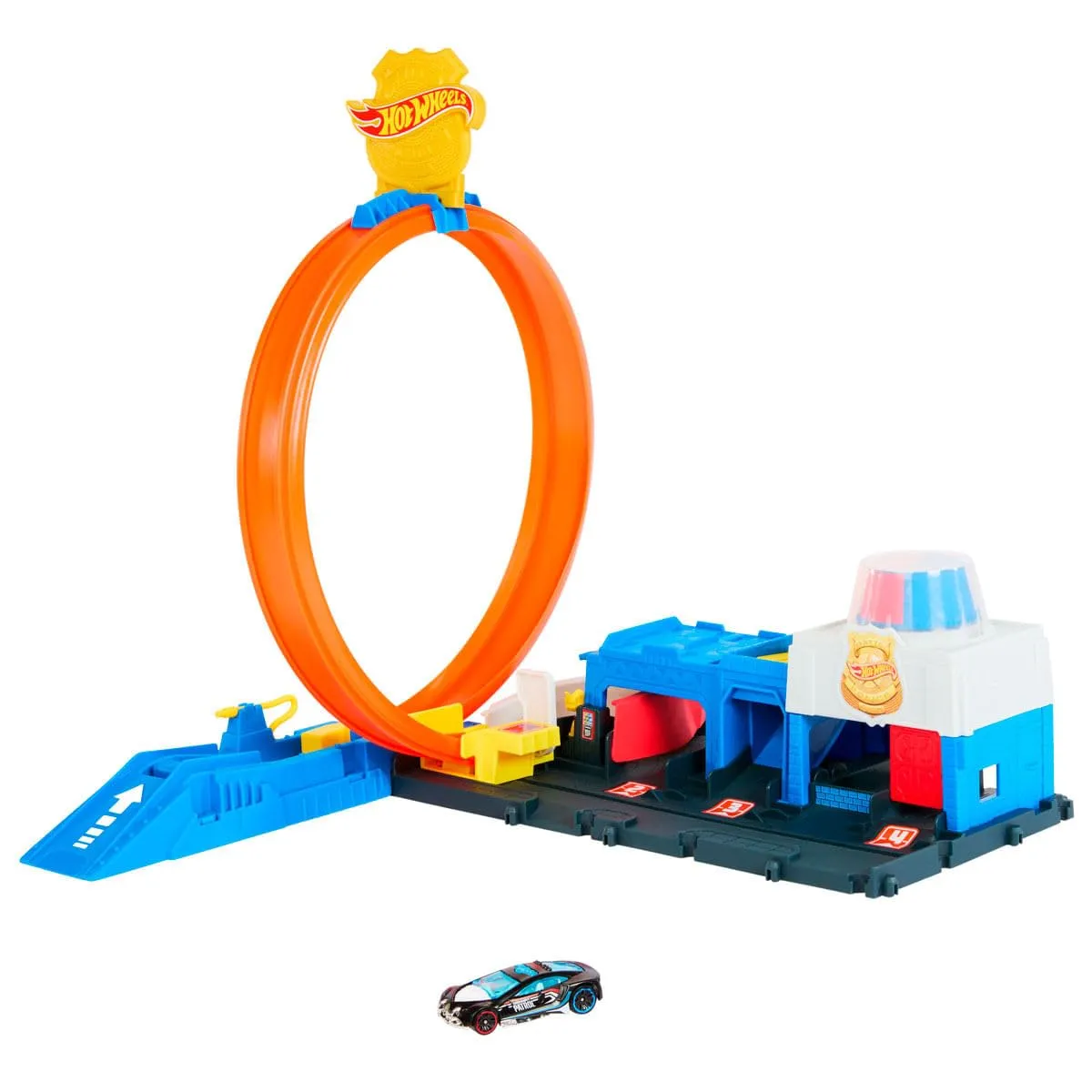 Hot Wheels City Super Stazione di Polizia Playset e macchinina - immagine 4