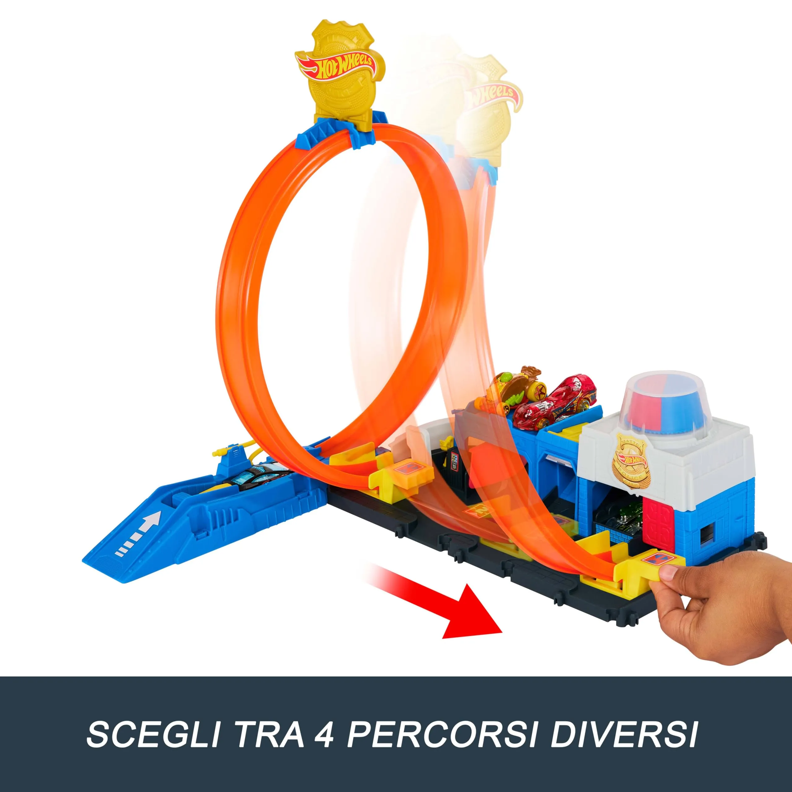 Hot Wheels City Super Stazione di Polizia Playset e macchinina - immagine 5