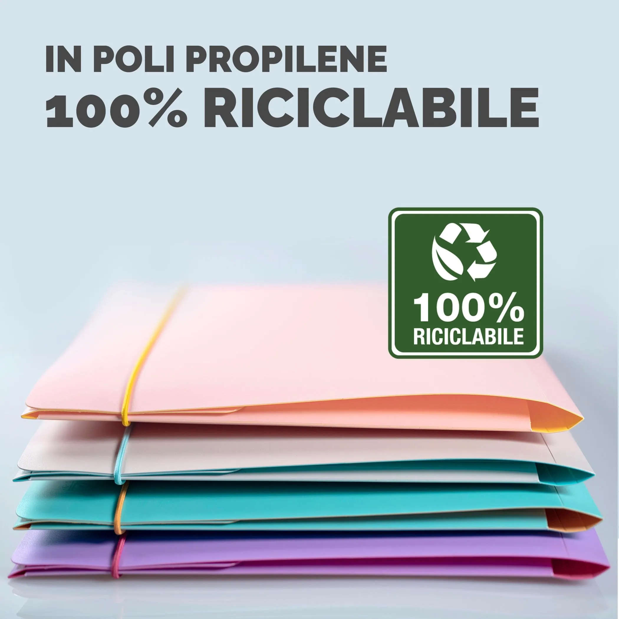 Fellowes Cartelline 3 Lembi ViceVersa, A4, Confezione da 4 Pezzi, Colori Assortiti - immagine 4