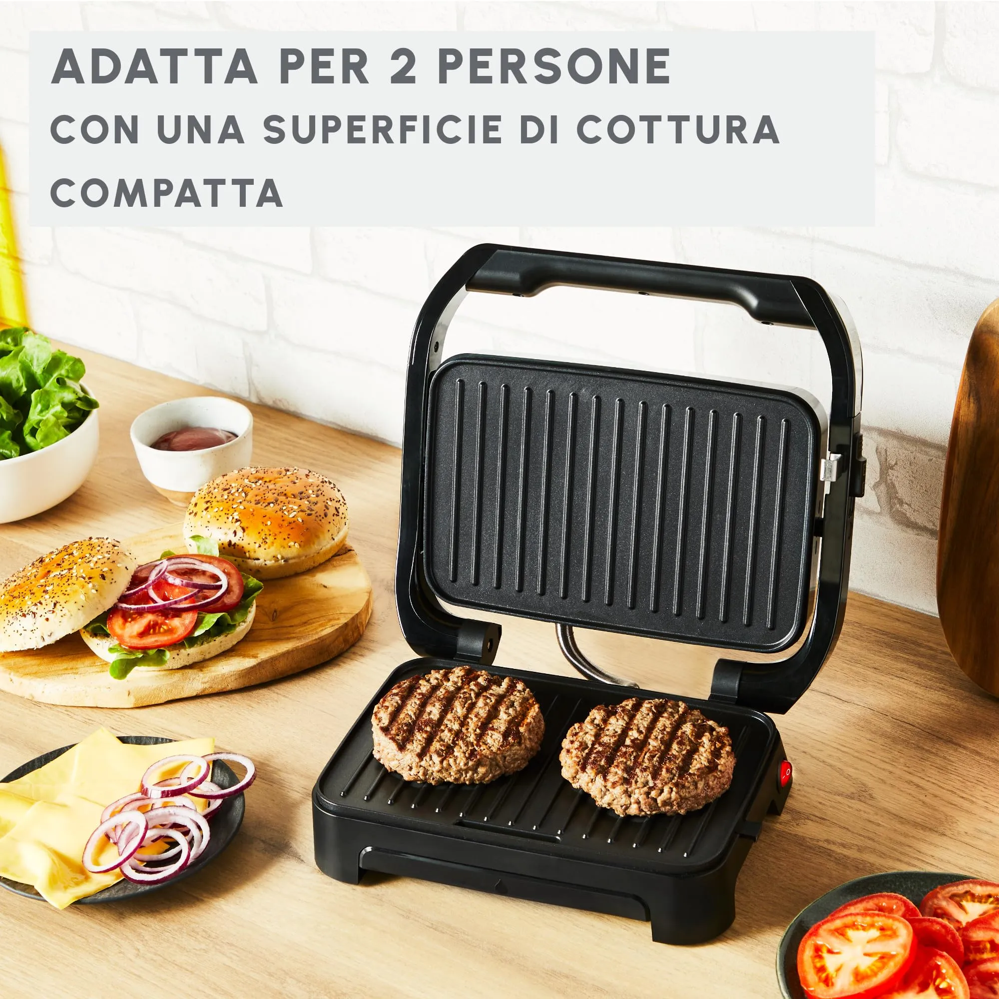 Moulinex Inicio Compact Grill per Panini, GI270D - immagine 3
