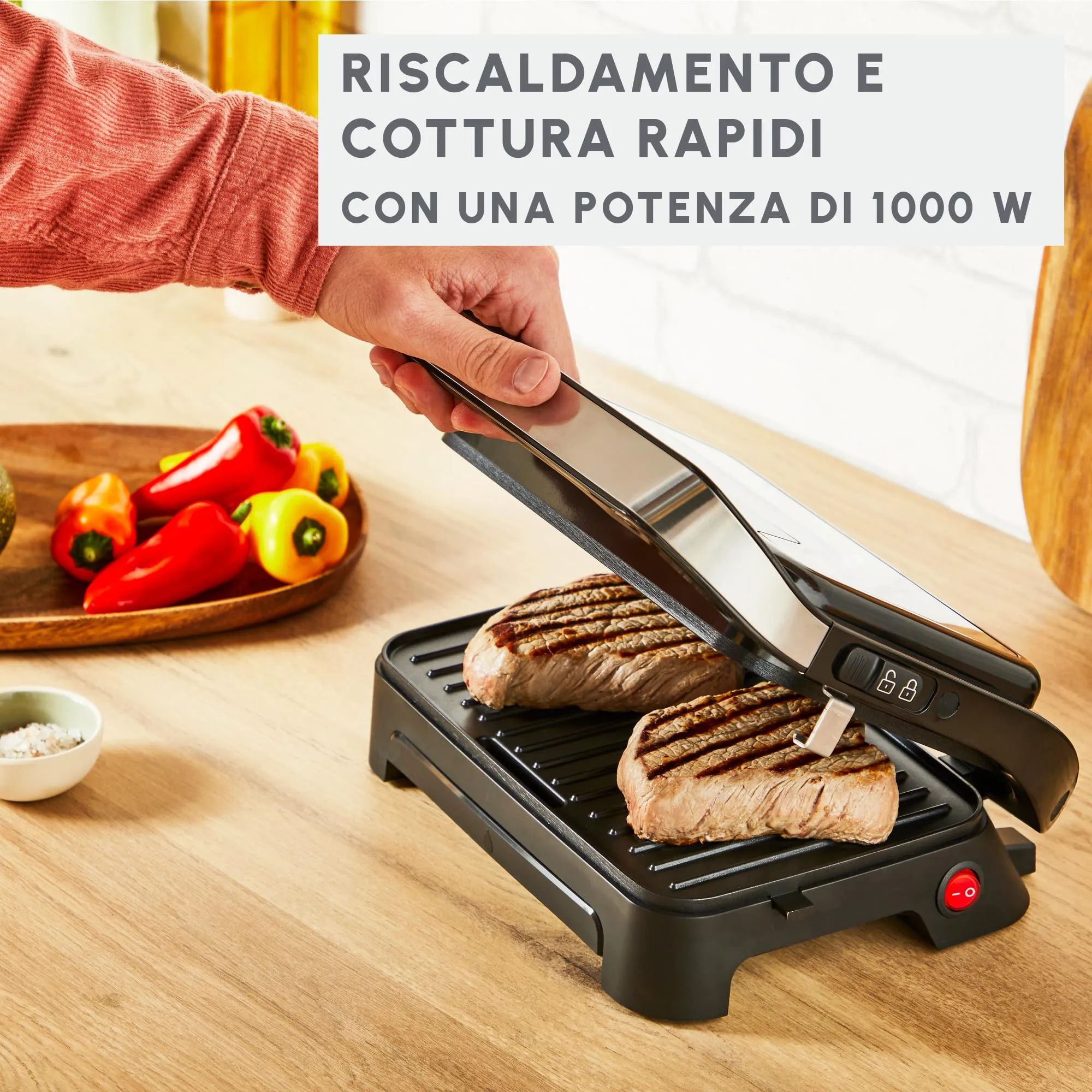Moulinex Inicio Compact Grill per Panini, GI270D - immagine 4