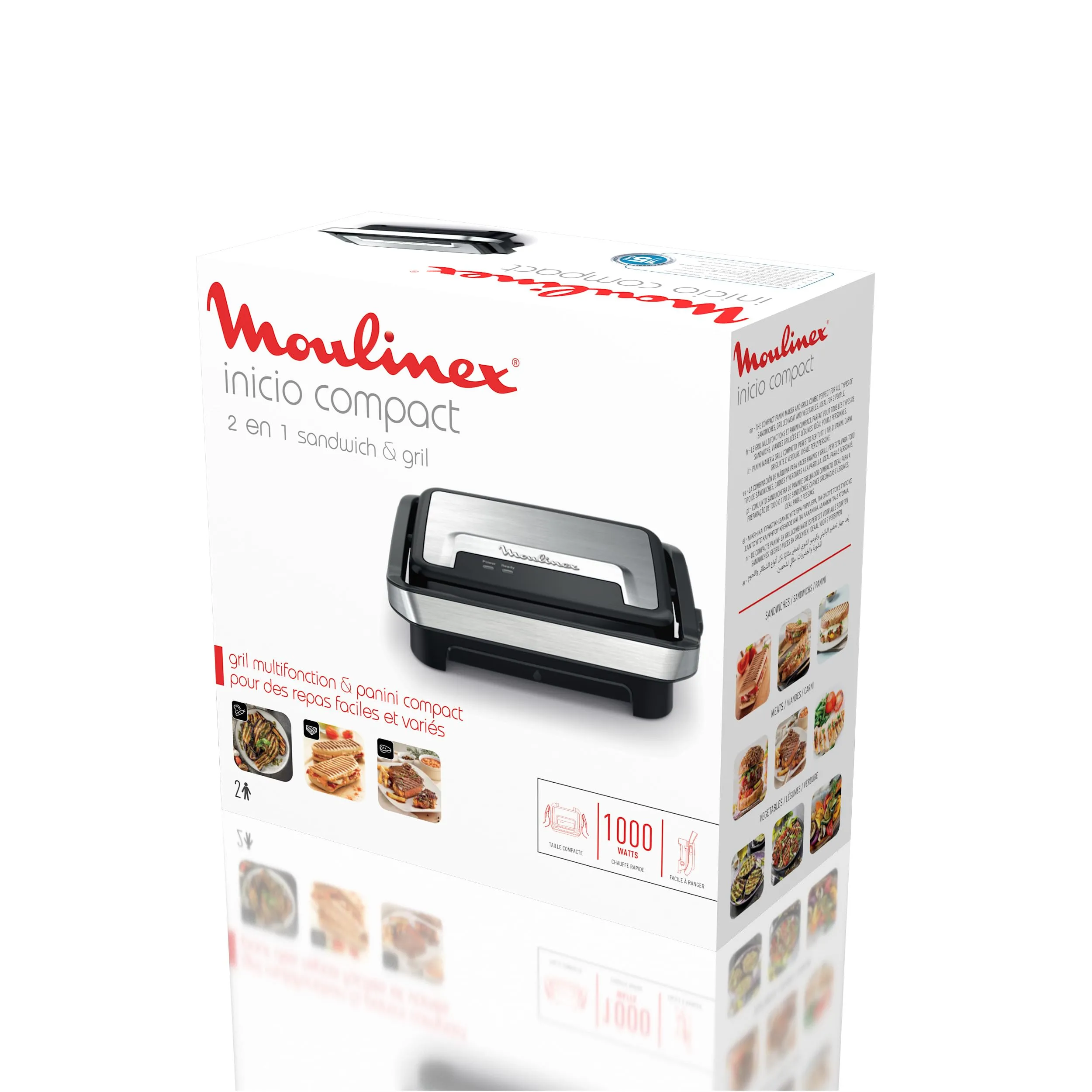 Moulinex Inicio Compact Grill per Panini, GI270D - immagine 8