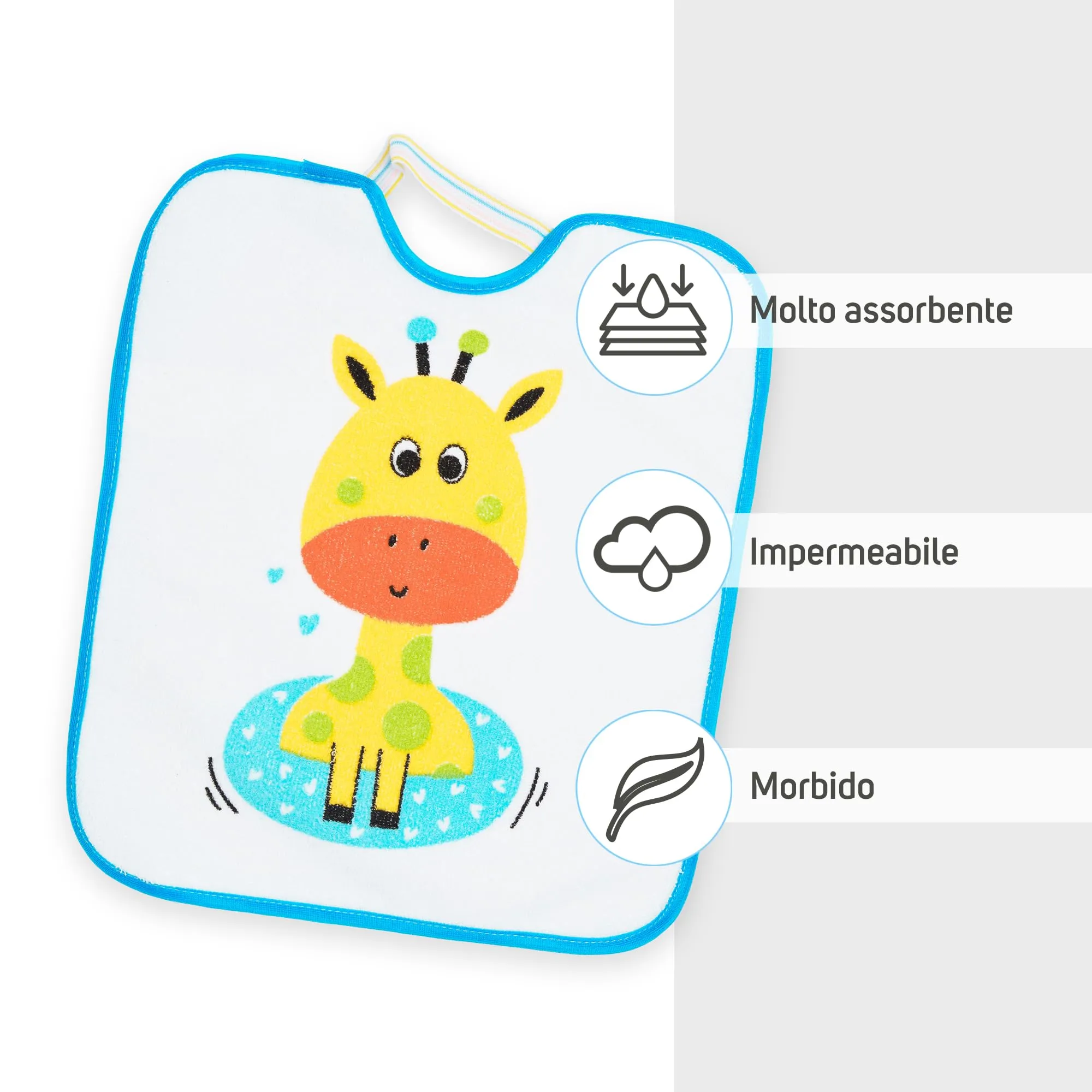 Ti TIN Bavaglini Impermeabili, Pack da 4, 28x32 cm, da 12 Mesi - immagine 3