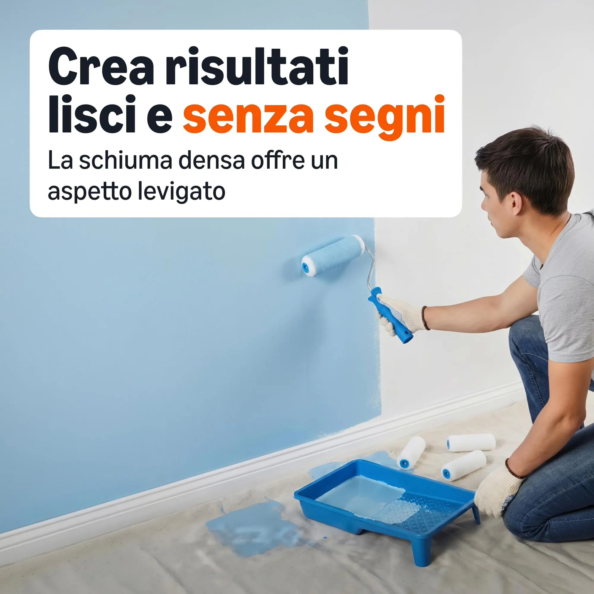 Amazon Basics Kit di rulli in schiuma, 10,2 cm, confezione da 8 - immagine 4