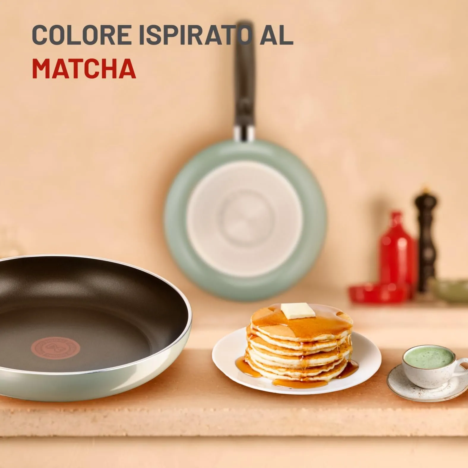 Lagostina Matcha Set di 2 Padelle 24 e 28 cm, Rivestimento in Titanio Antiaderente, Tecnologia Thermo-Signal - immagine 5