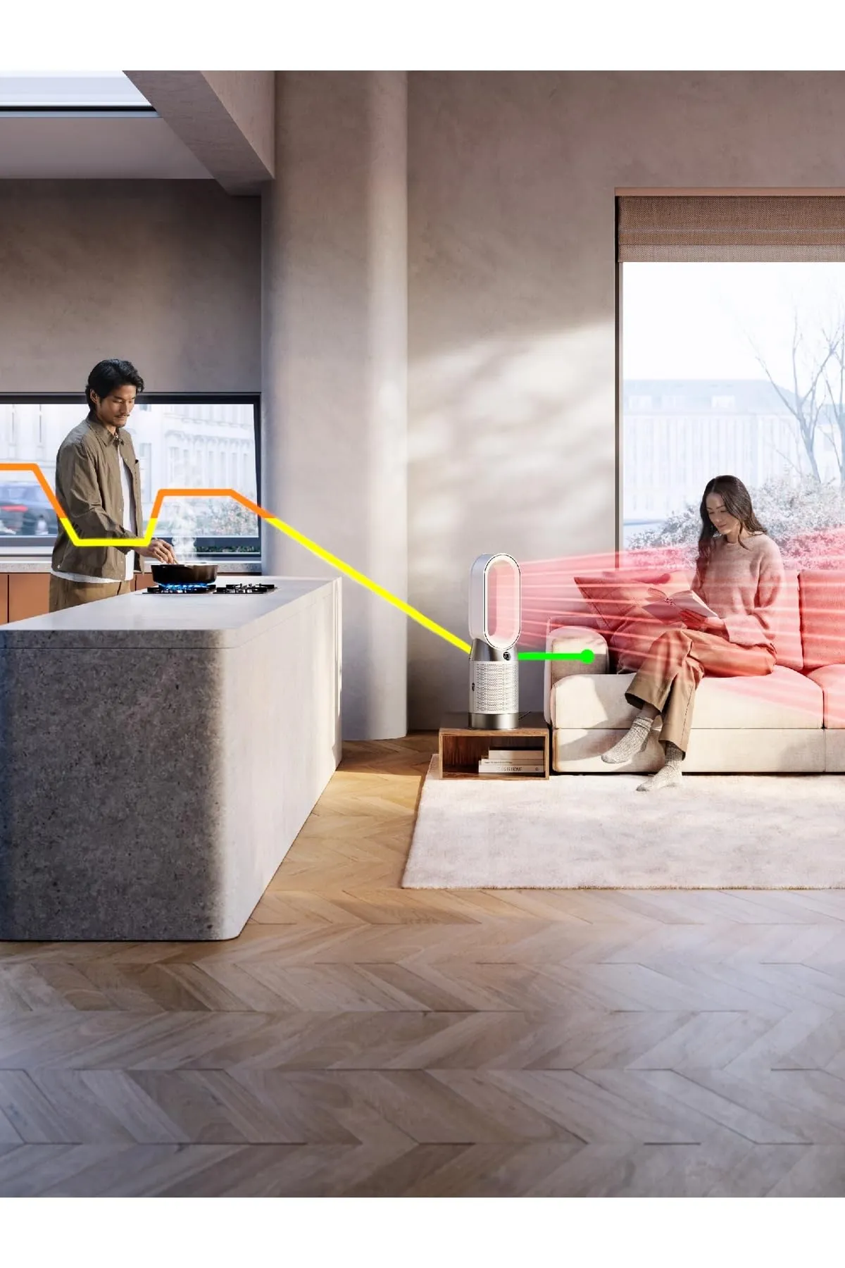 Dyson Purifier Hot+Cool HP1 Purificatore d’Aria e Termoventilatore - Bianco / Bianco - immagine 3