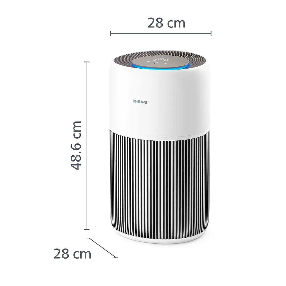 Philips Purificatore d'aria 2200 AC2210/10, Filtro HEPA, 104m², CADR 400m³/h, Arctic White + Beige - immagine 2