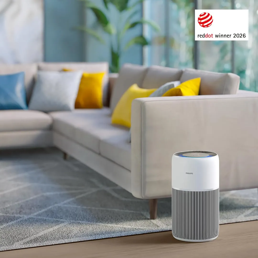 Philips Purificatore d'aria 2200 AC2210/10, Filtro HEPA, 104m², CADR 400m³/h, Arctic White + Beige - immagine 3