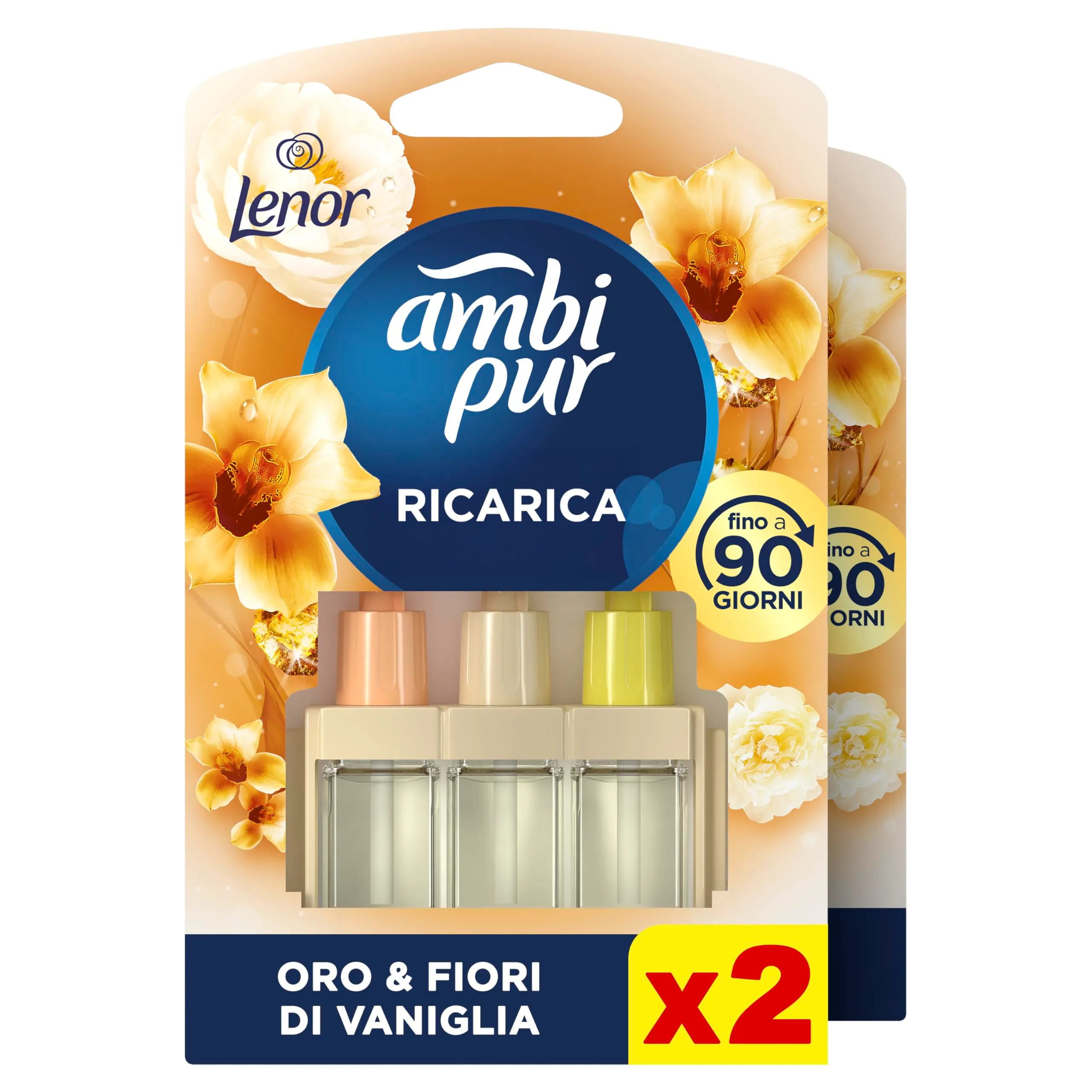 Ambi Pur 3Volution Ricarica Profumatore Elettrico, Lenor Oro, 2 Ricariche - immagine 1