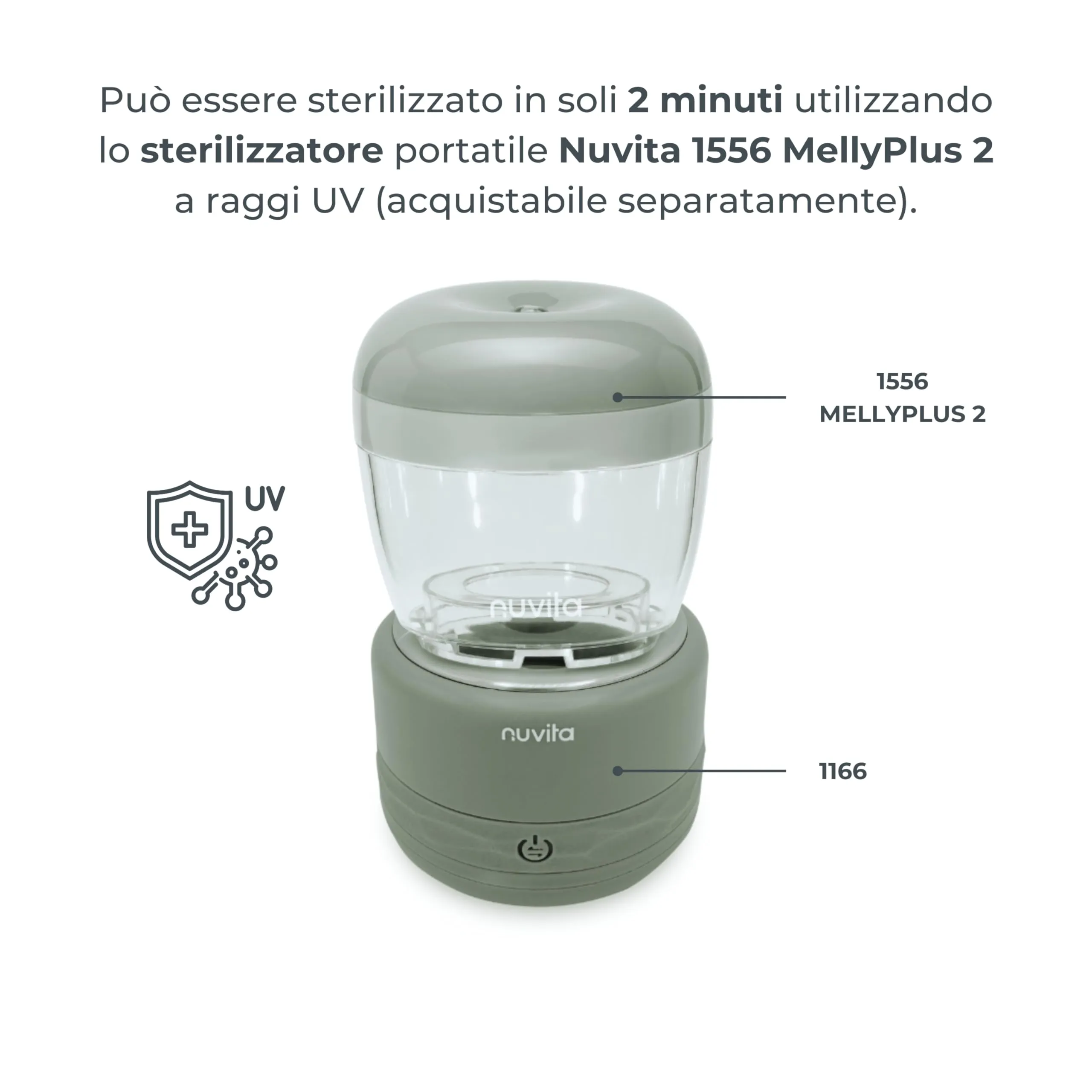 Nuvita 1166 Warm70 Scaldabiberon Portatile Senza Fili, Ricaricabile USB, Sage Green - immagine 7