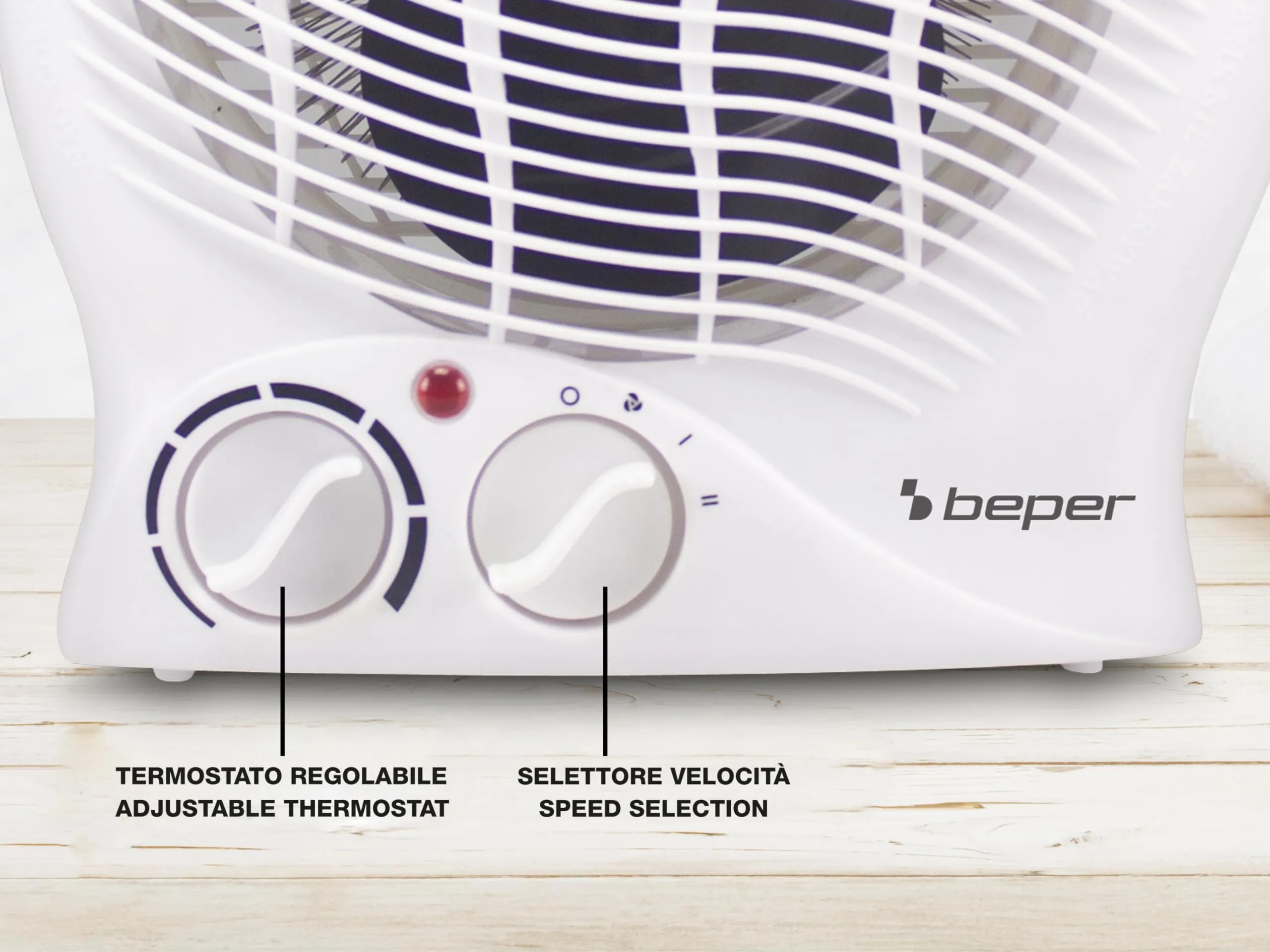 Beper P203TER203 Termoventilatore Elettrico 2000W con Termostato e Funzione Ventilazione, Bianco - immagine 3