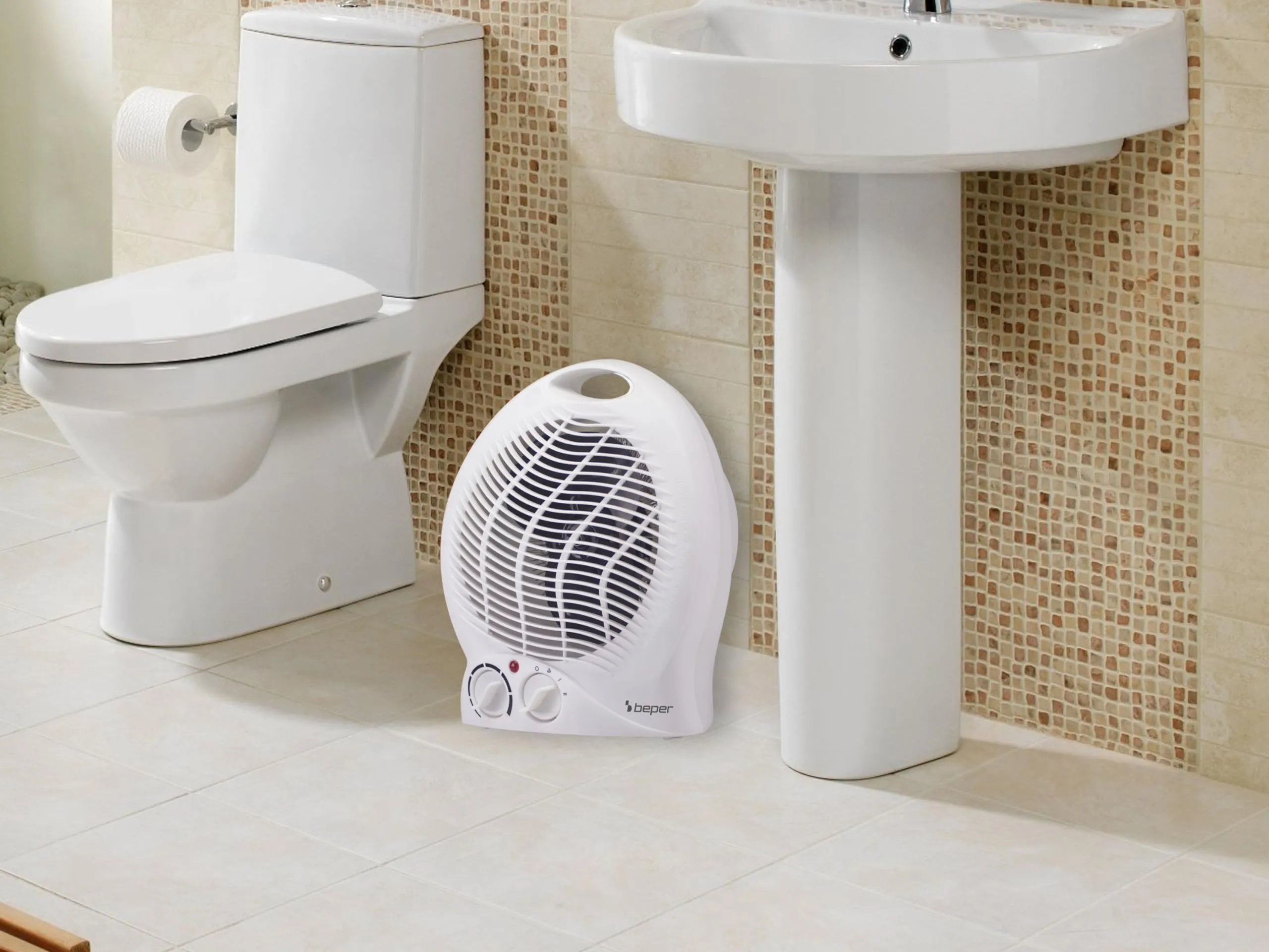 Beper P203TER203 Termoventilatore Elettrico 2000W con Termostato e Funzione Ventilazione, Bianco - immagine 5