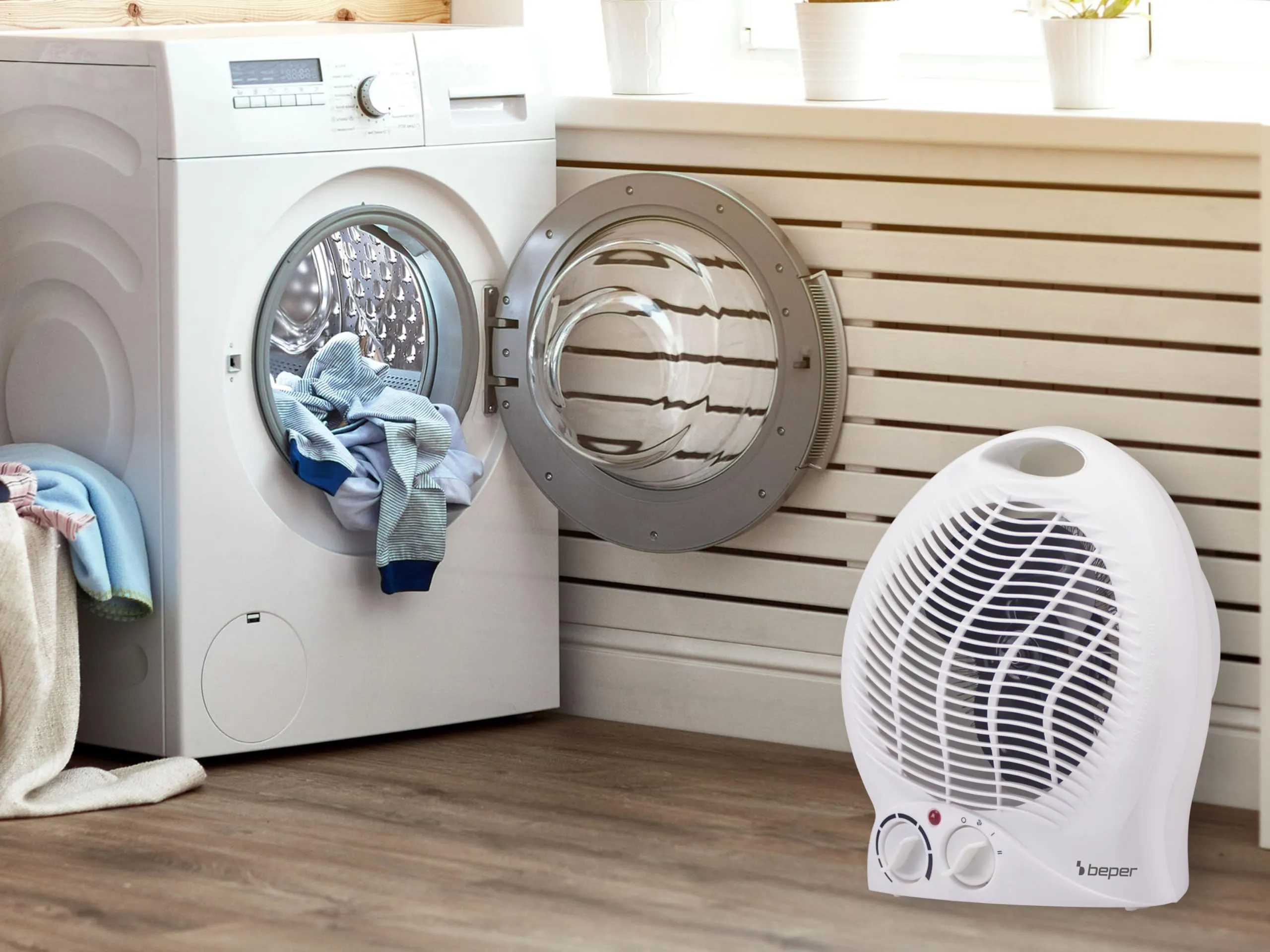 Beper P203TER203 Termoventilatore Elettrico 2000W con Termostato e Funzione Ventilazione, Bianco - immagine 7