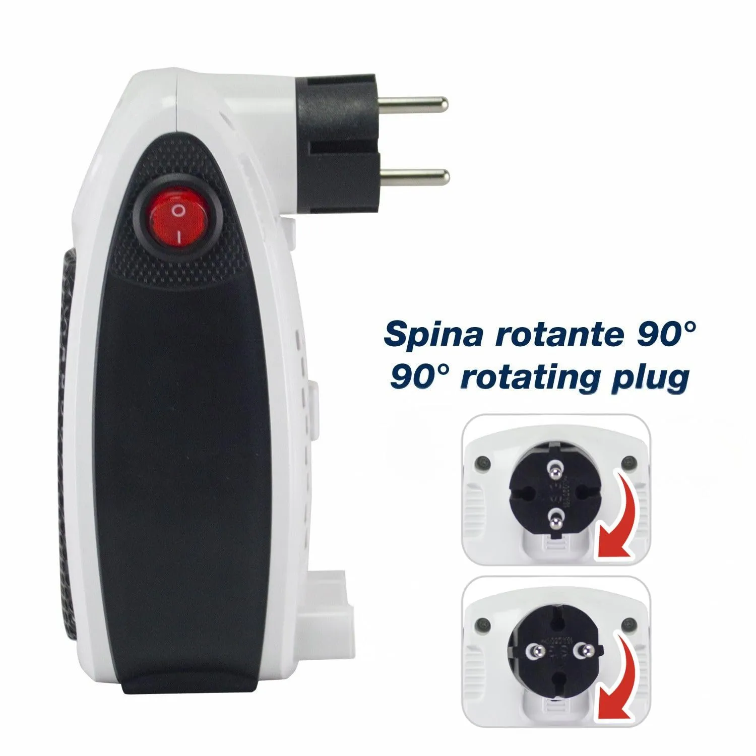 BEPER P203TER350 Mini Termoventilatore Ceramico 500W/1000W con Display LED, Timer 24h e Termostato - immagine 3
