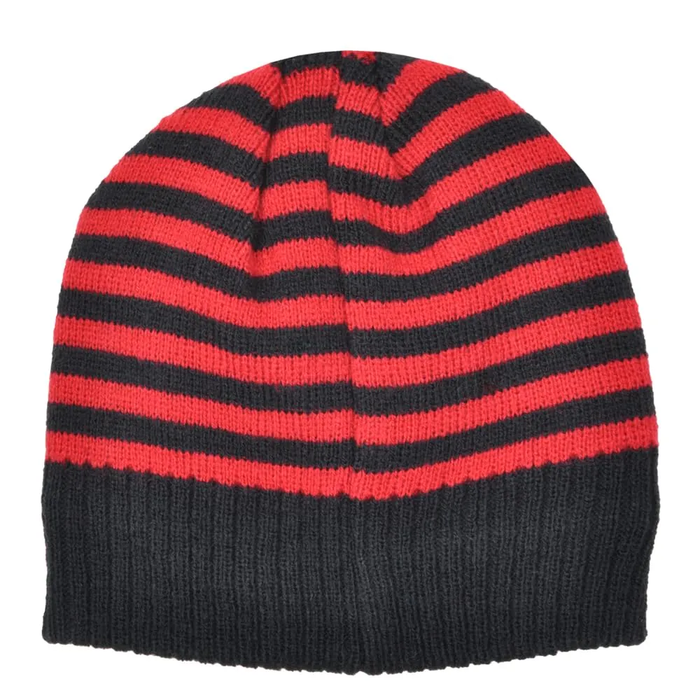 AC Milan Cappello Cuffia a Maglia Rigata con Logo in Gomma, Misura Baby - 141403 - immagine 2