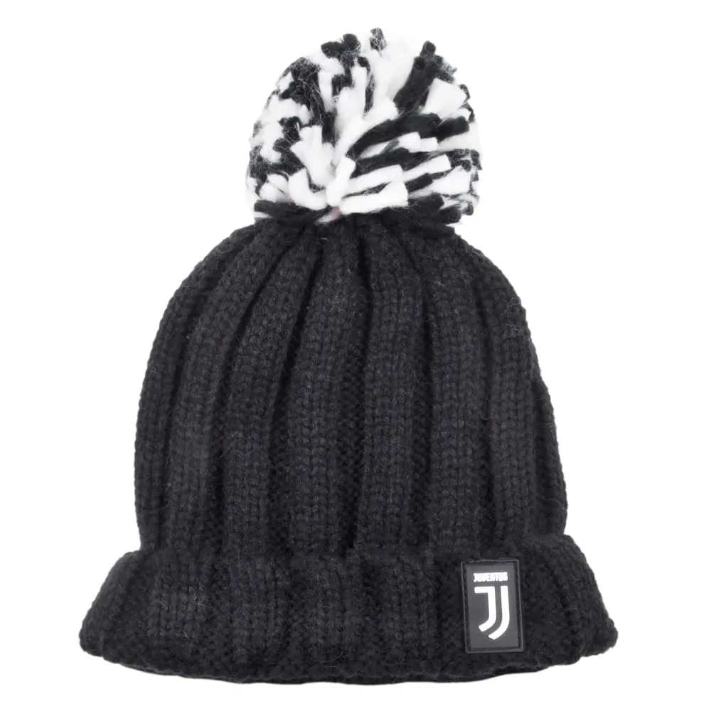 Juventus Cappello Ponpon Interno in Cotone Logo in Gomma Baby 0-24 Mesi 131410 - immagine 1