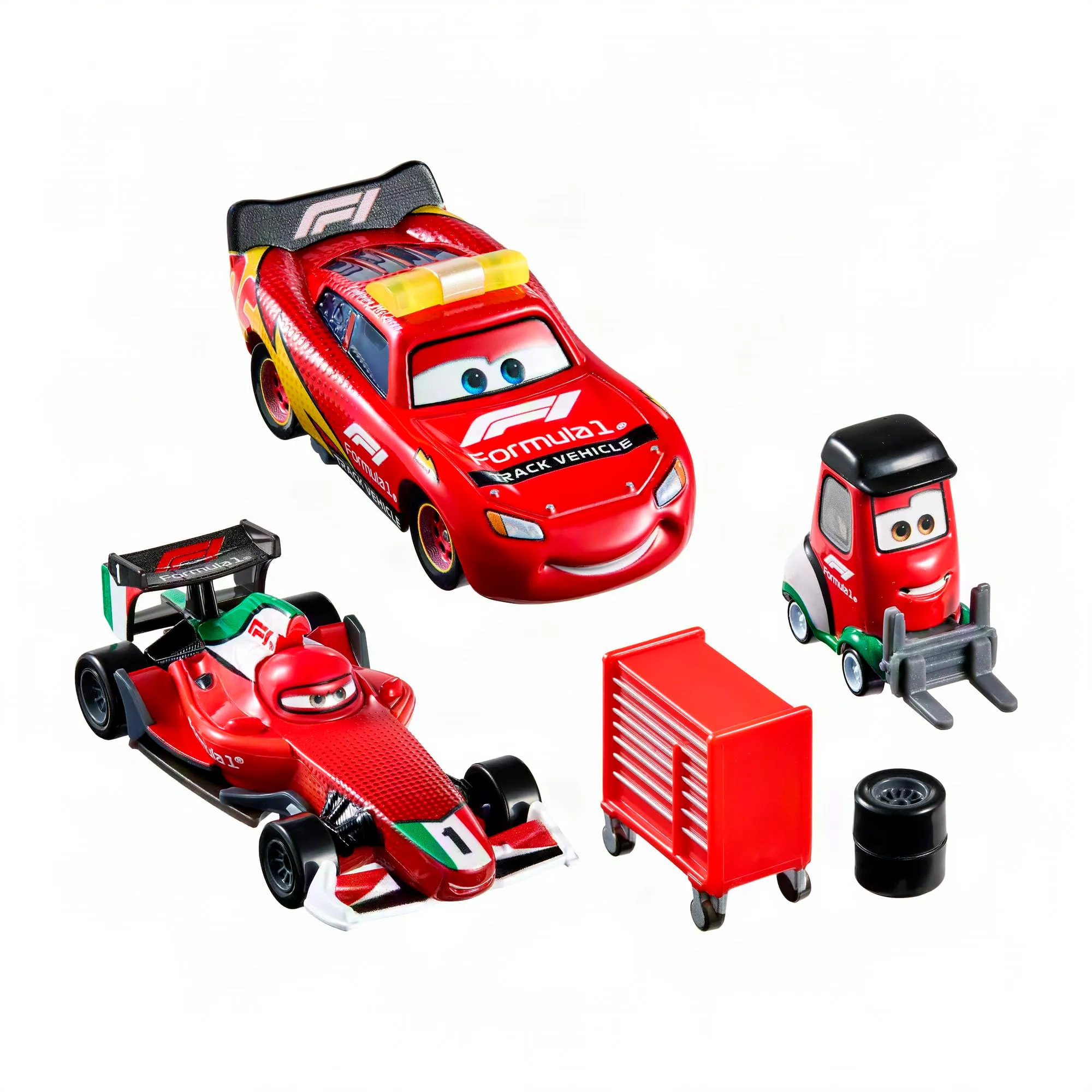 Mattel Disney Pixar Cars x Formula 1 Set Veicoli 3 Pezzi 1:55 - immagine 2