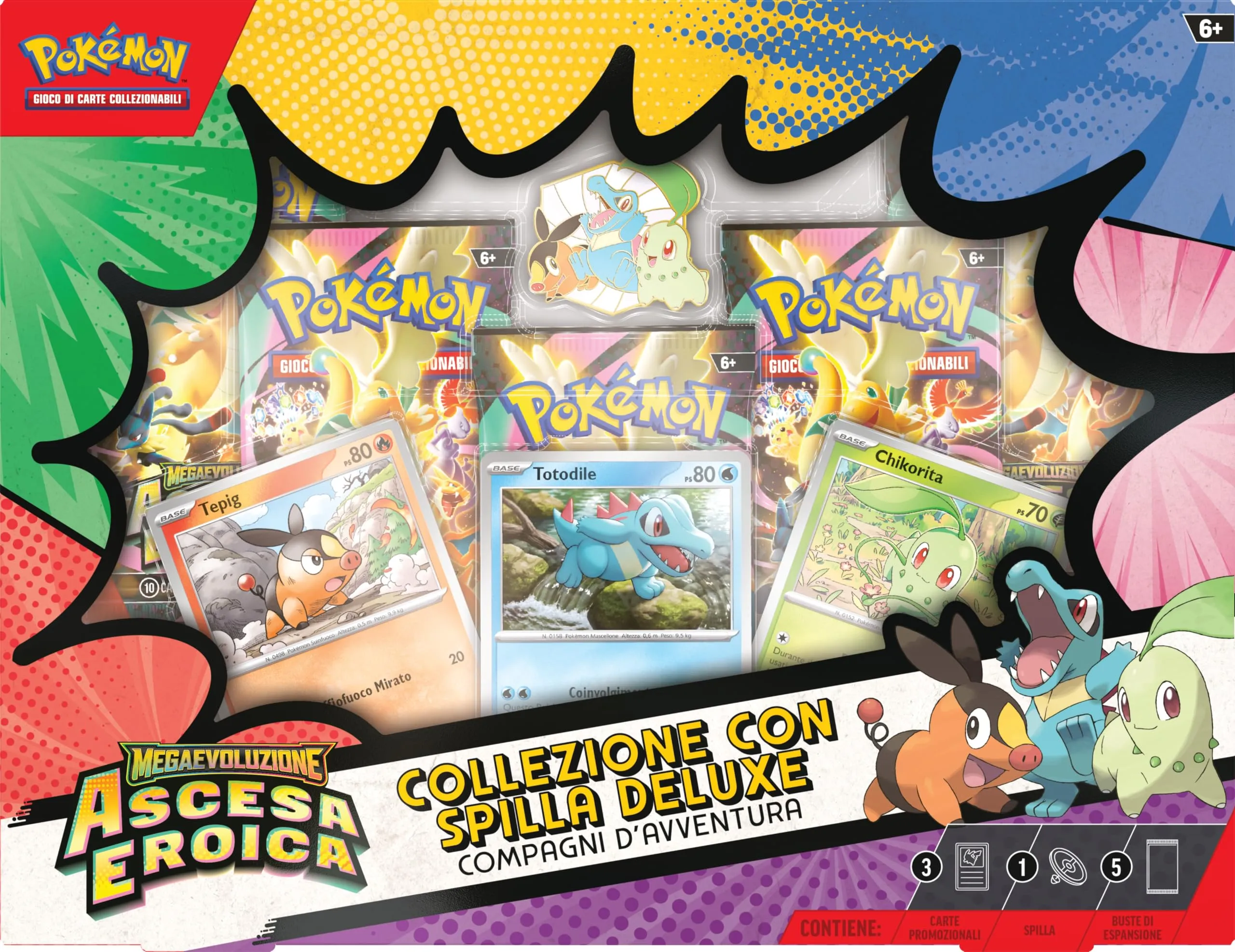 Pokémon GCC Collezione con Spilla Deluxe Compagni d’avventura dell’espansione Megaevoluzione - Ascesa Eroica - immagine 3