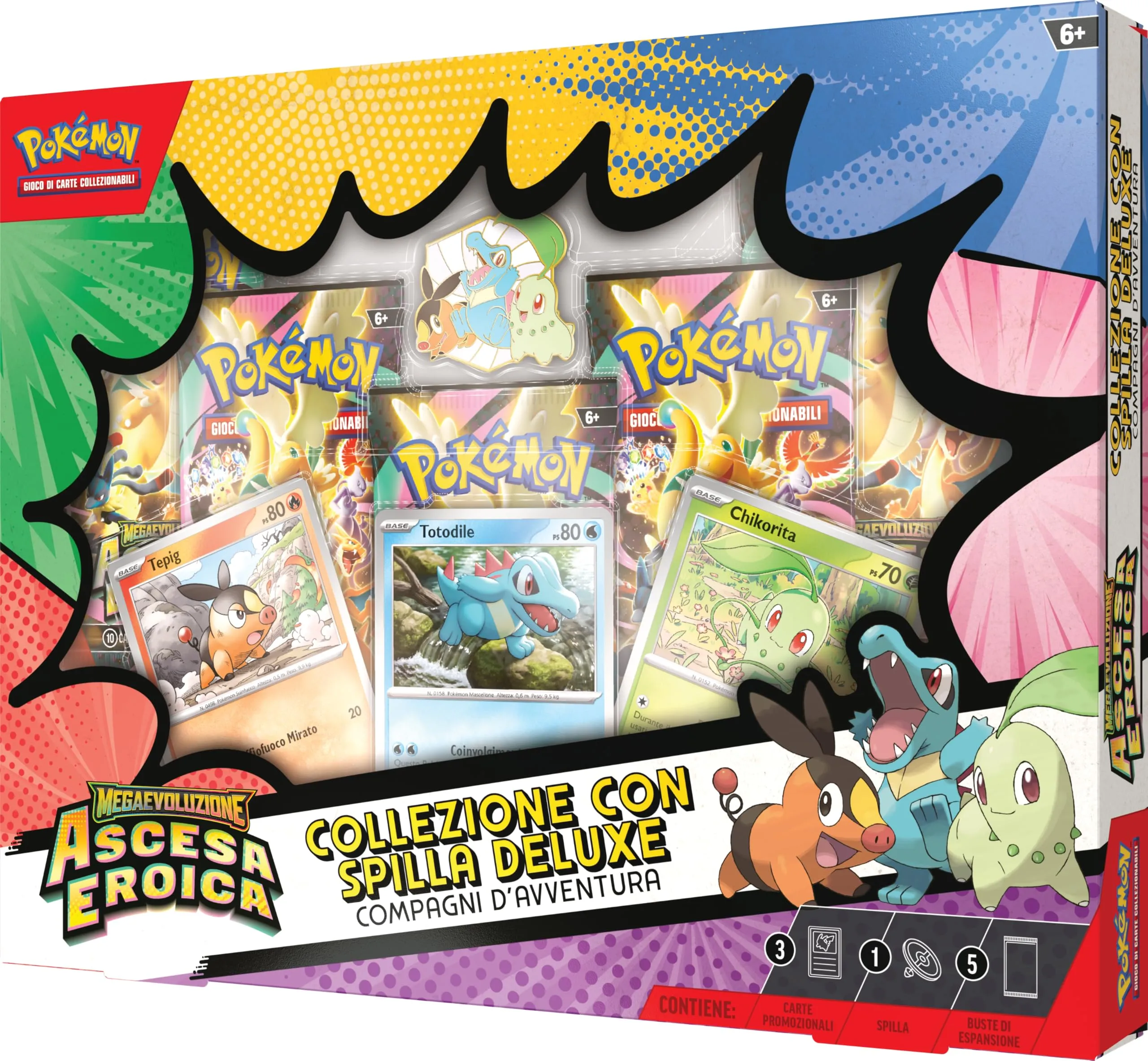Pokémon GCC Collezione con Spilla Deluxe Compagni d’avventura dell’espansione Megaevoluzione - Ascesa Eroica - immagine 4