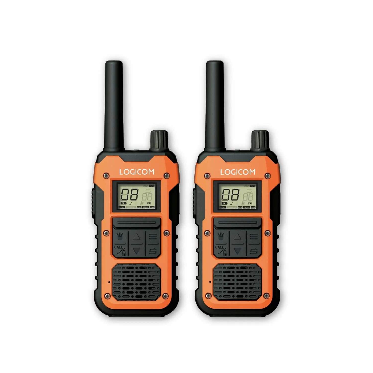 Logicom Extreme Walkie-Talkie PMR446 IP67, 16 canali, 10 km, Confezione da 2 radio - immagine 1