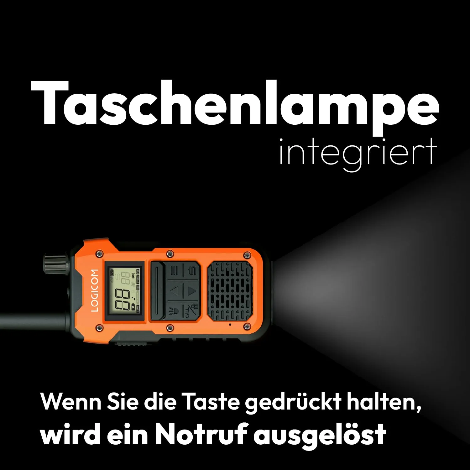 Logicom Extreme Walkie-Talkie PMR446 IP67, 16 canali, 10 km, Confezione da 2 radio - immagine 7