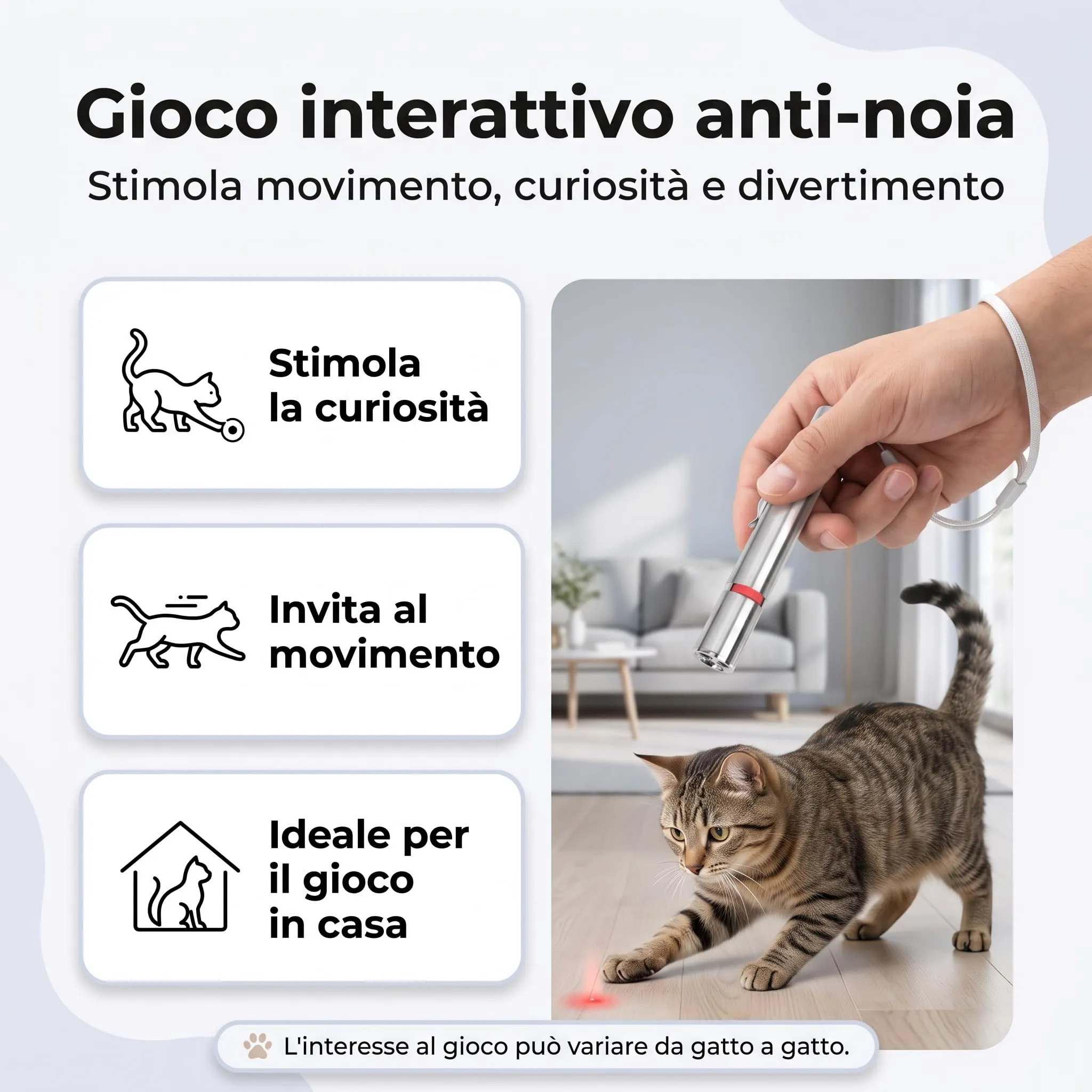 musapet Laser Puntatore per Gatti, Argento - immagine 2