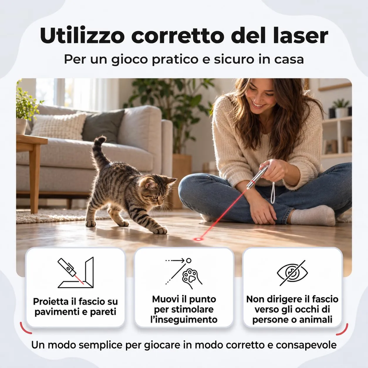 musapet Laser Puntatore per Gatti, Argento - immagine 6